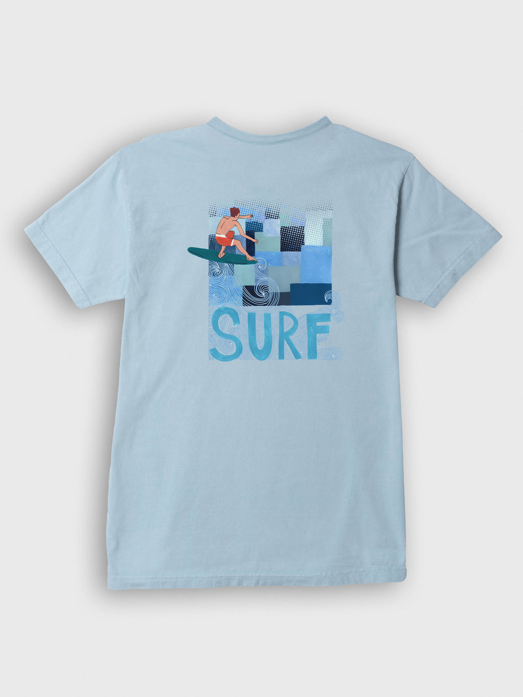 Surf Lifestyle Κολάζ Σχέδιο - Μπλούζες Πετροπλυμένες