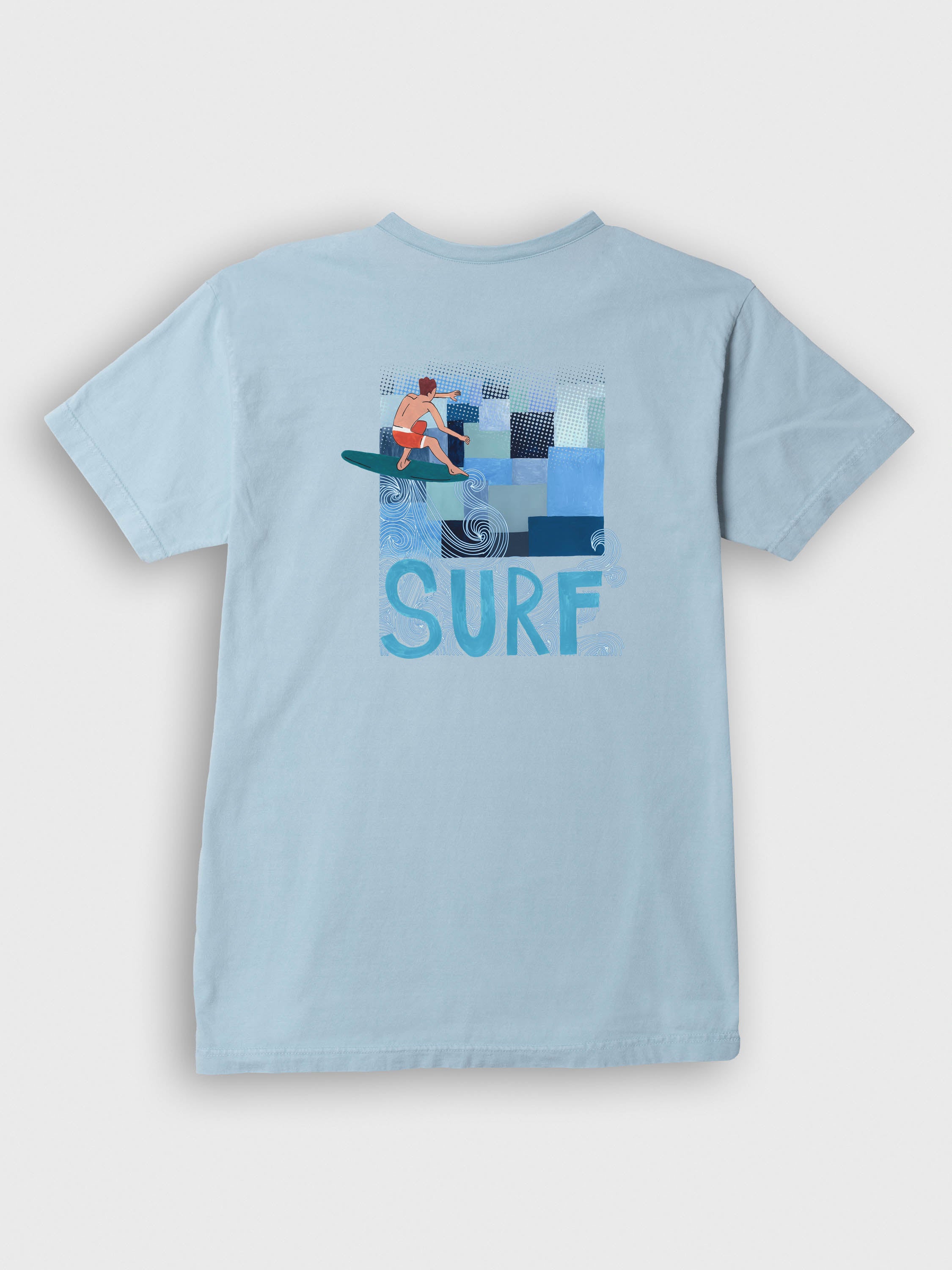 Surf Lifestyle Κολάζ Σχέδιο - Μπλούζες Πετροπλυμένες