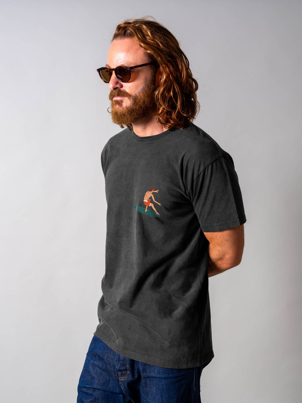 Surf Lifestyle Κολάζ Σχέδιο - Μπλούζες Πετροπλυμένες