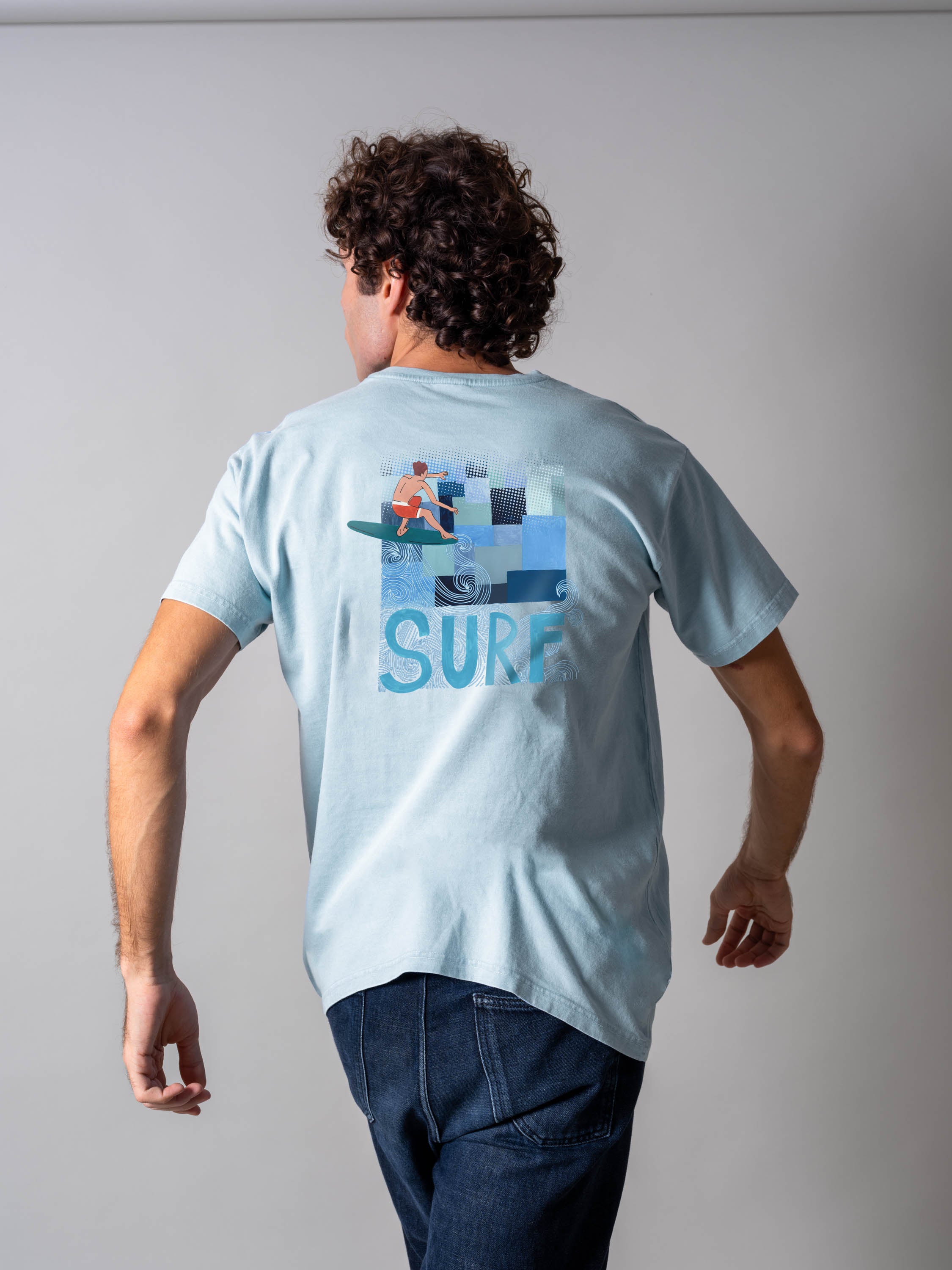 Surf Lifestyle Κολάζ Σχέδιο - Μπλούζες Πετροπλυμένες