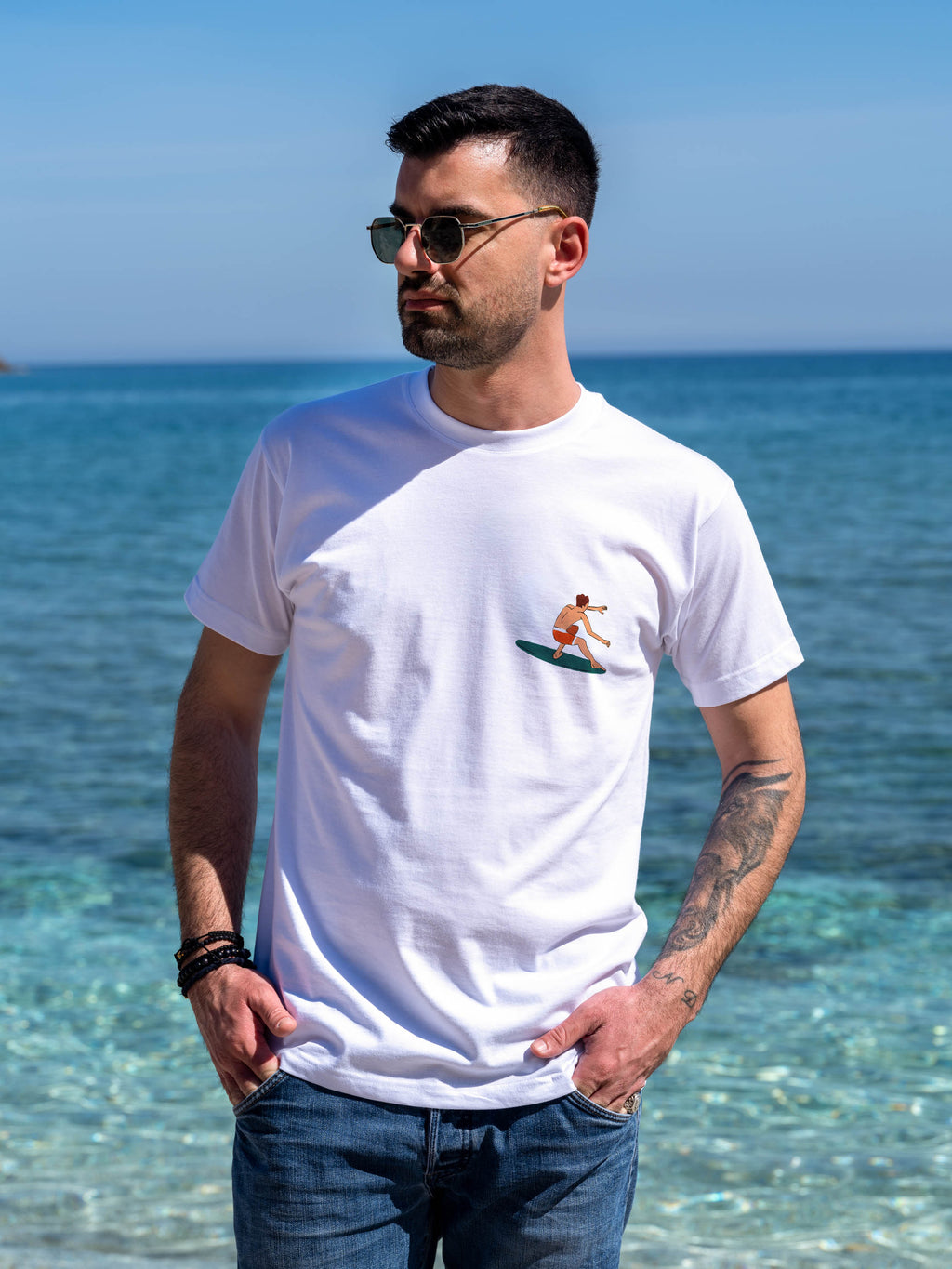 Surf Lifestyle Κολάζ Σχέδιο - Μπλούζες