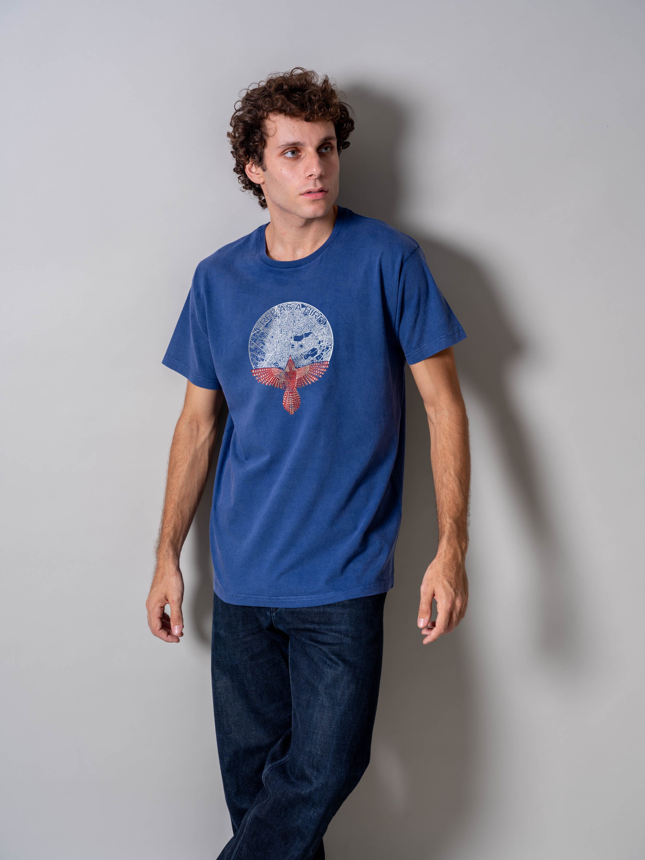 Κόκκινο Πουλί Λαϊκό Καλλιτεχνικό Σχέδιο - Μπλούζες Πετροπλυμένες