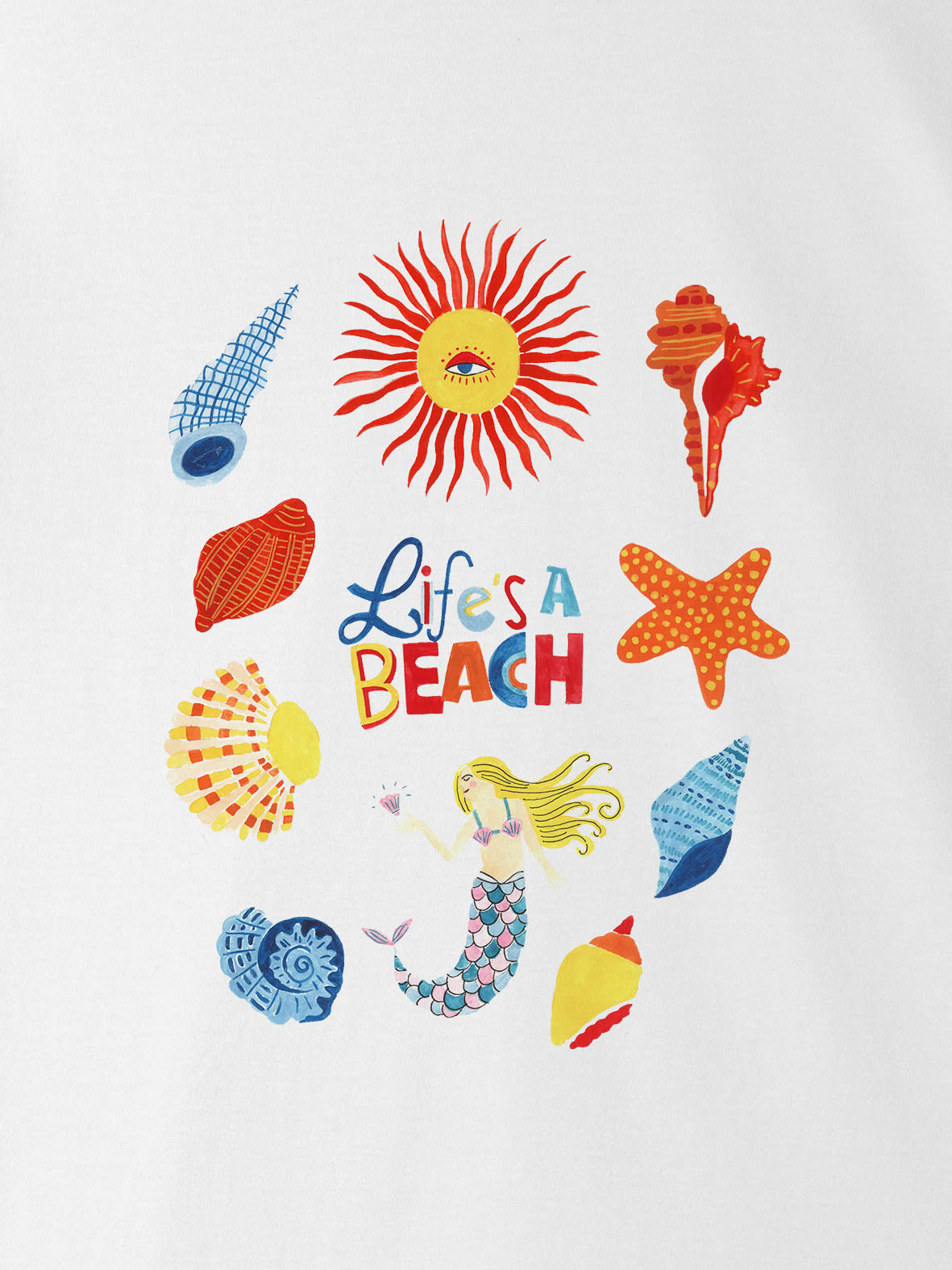 “Life is a Beach” Καλοκαιρινά Σύμβολα - Μπλούζες