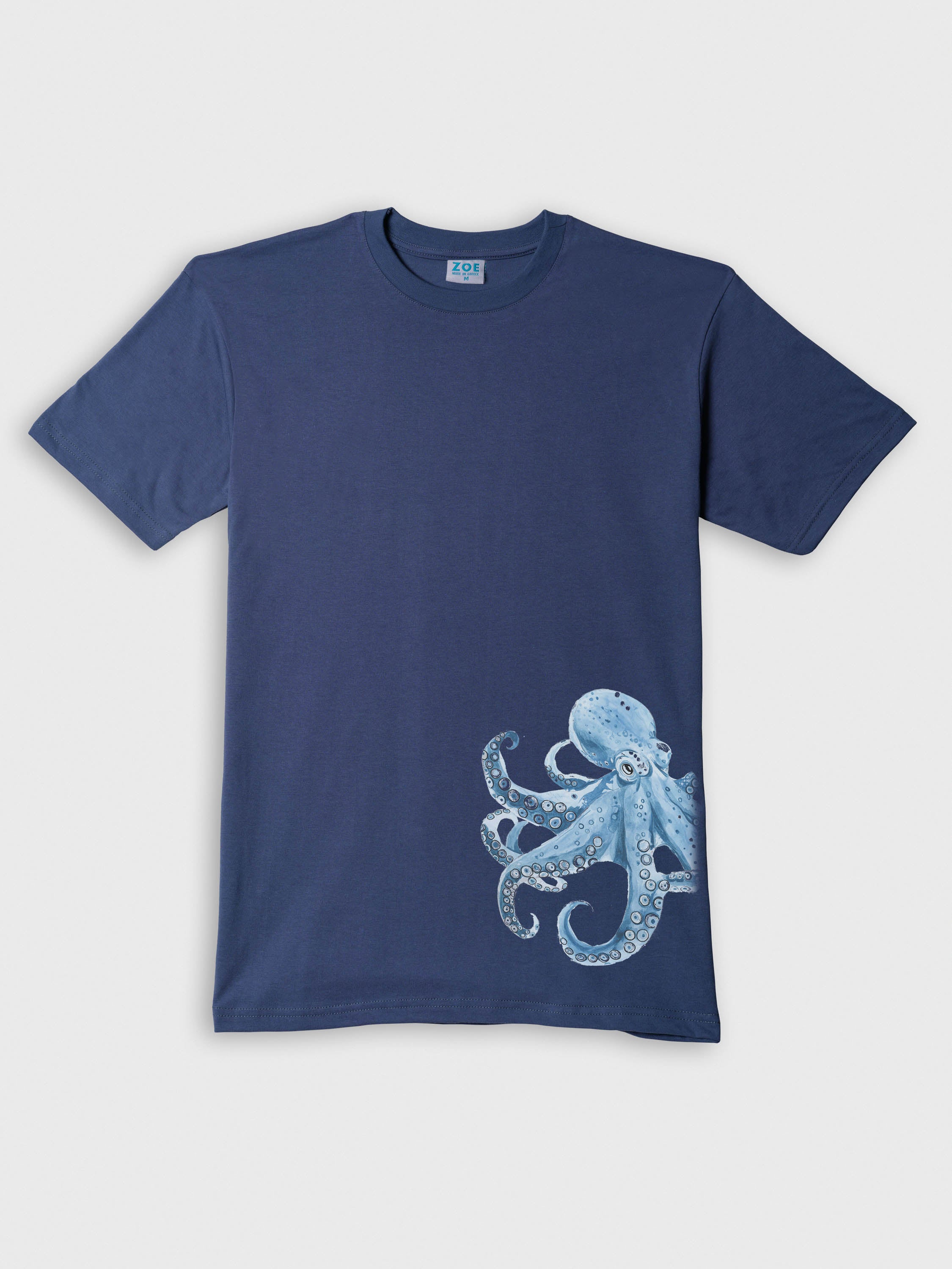 Μπλε Χταπόδι Υδατογραφία - Μπλούζες