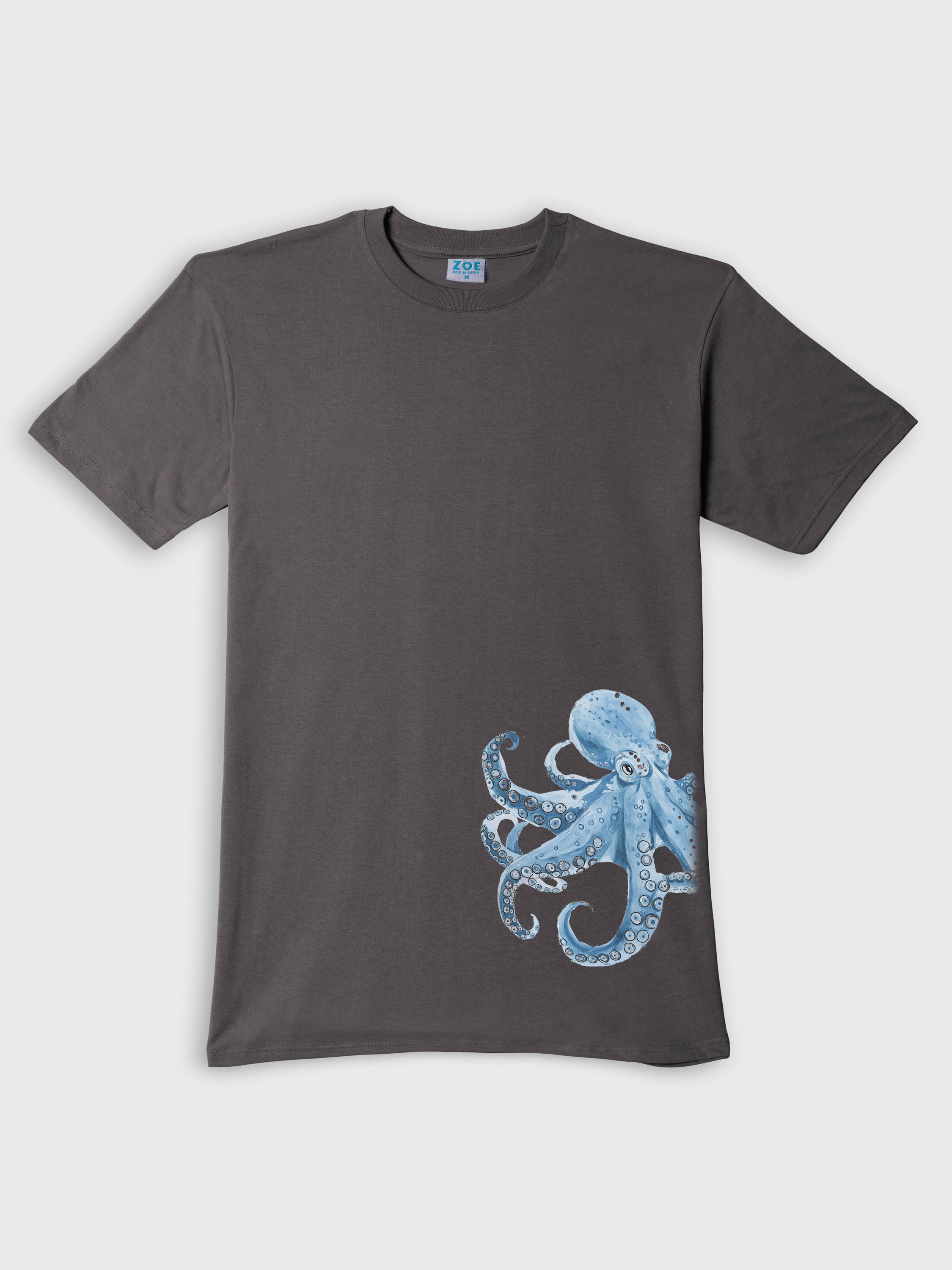Μπλε Χταπόδι Υδατογραφία - Μπλούζες