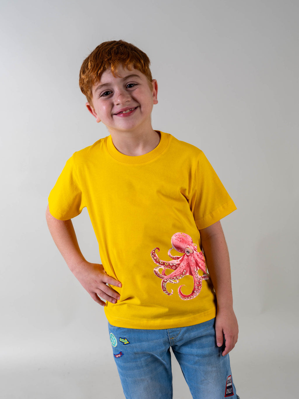 Red Octopus Watercolor - T-Shirts