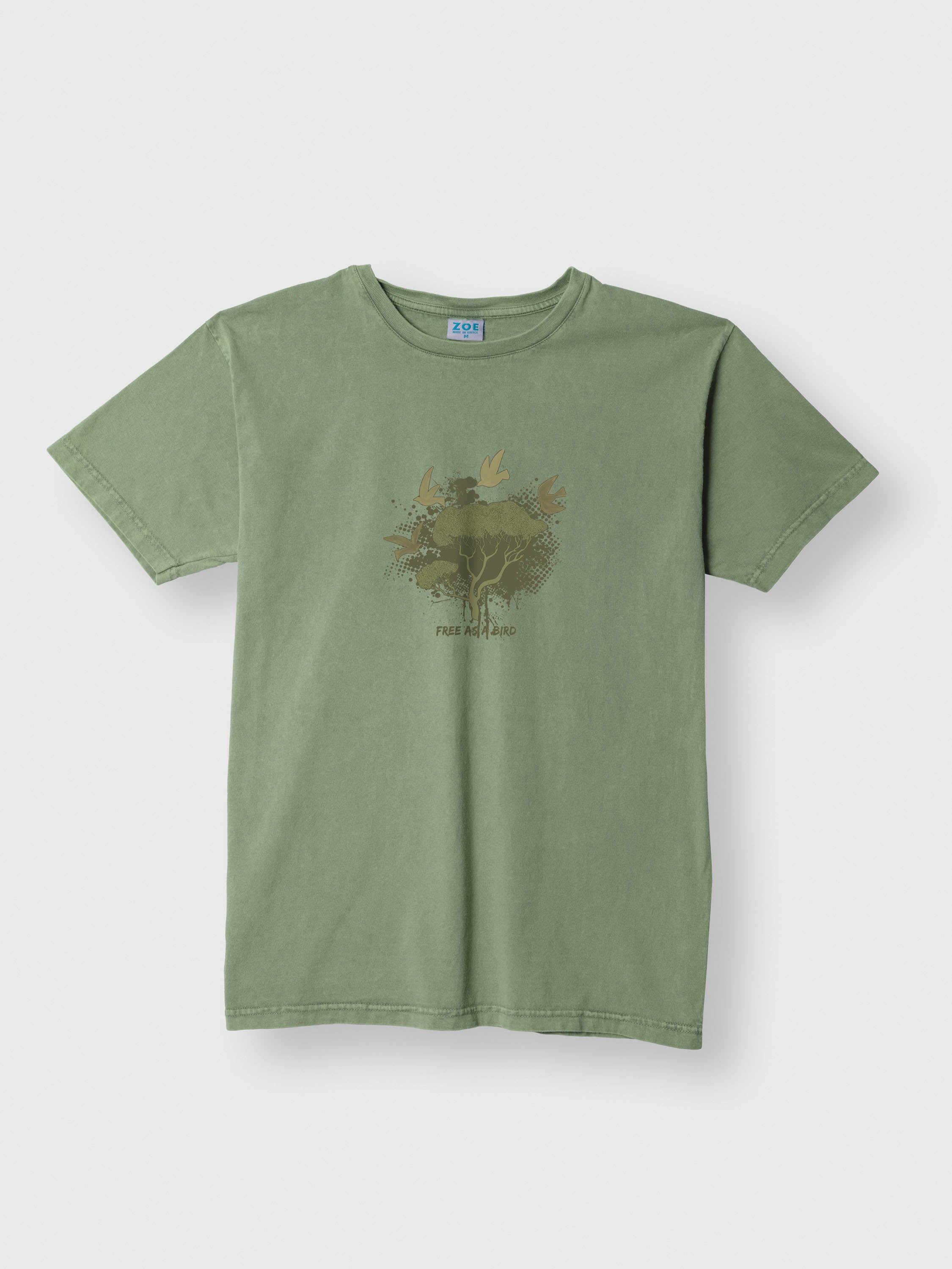 “Free as a Bird” Σχέδιο Δέντρο - Μπλούζες Πετροπλυμένες