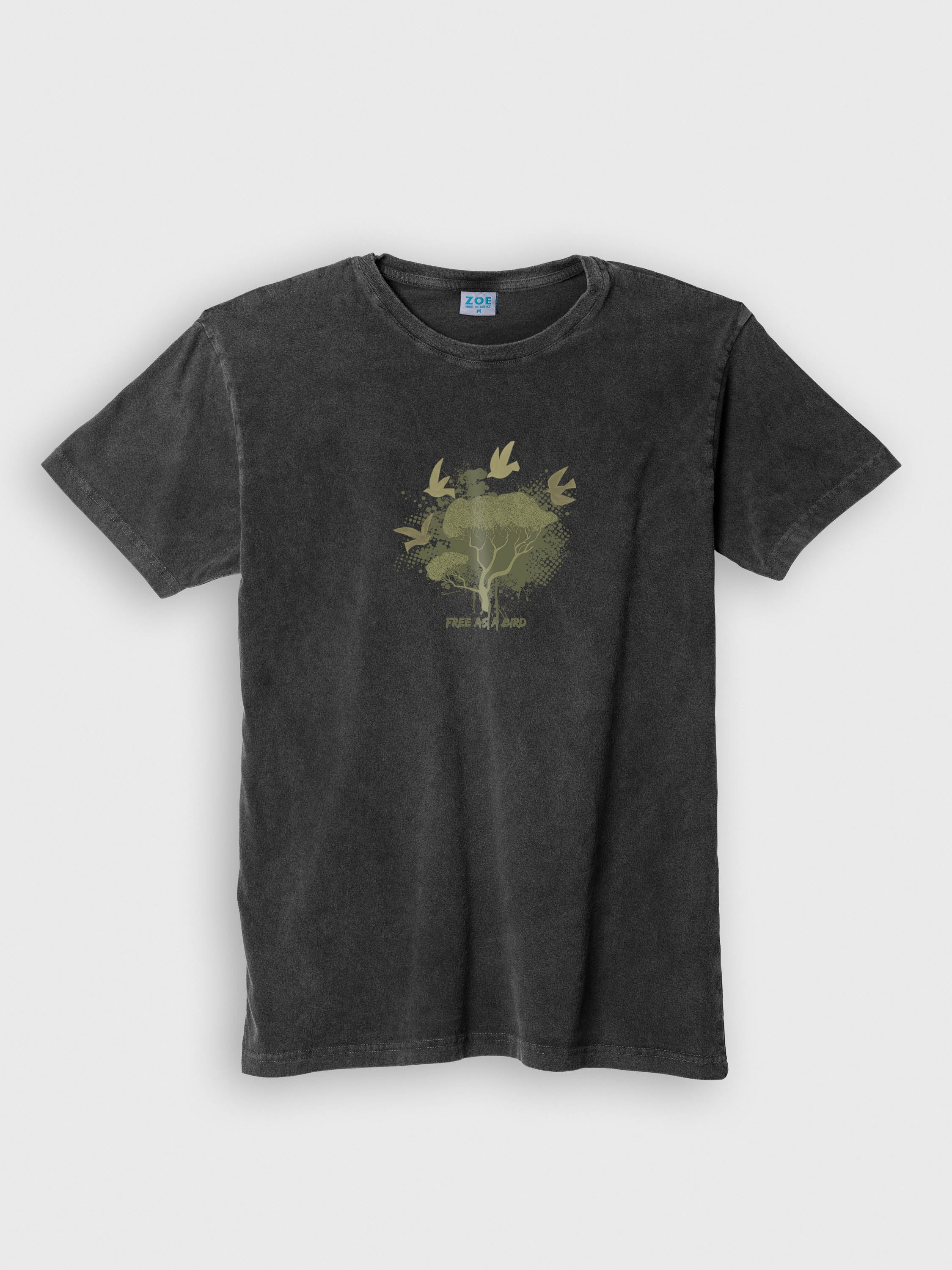 “Free as a Bird” Σχέδιο Δέντρο - Μπλούζες Πετροπλυμένες