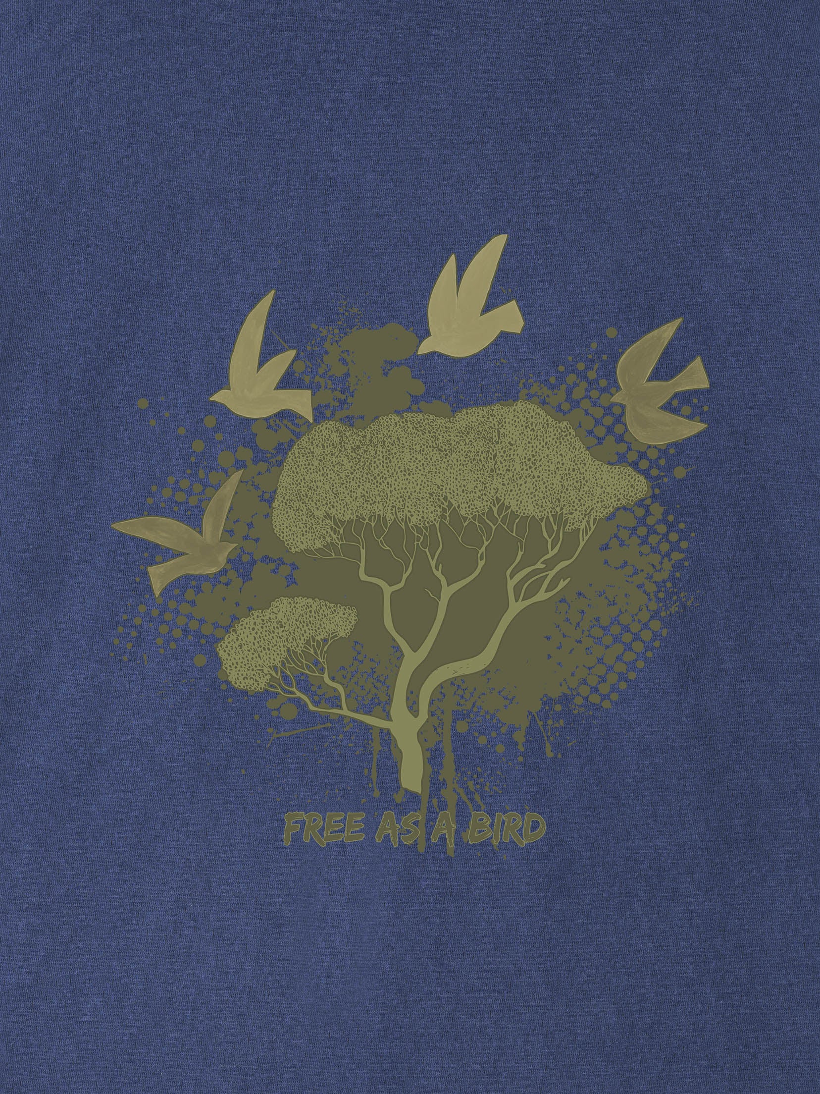 “Free as a Bird” Σχέδιο Δέντρο - Μπλούζες Πετροπλυμένες