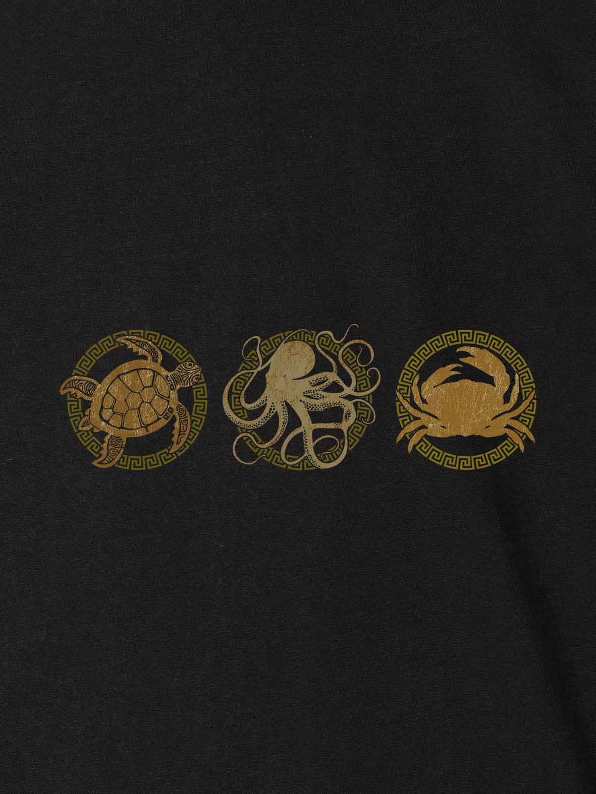 Abstract Sea Turtle Panel Print - T-Shirts