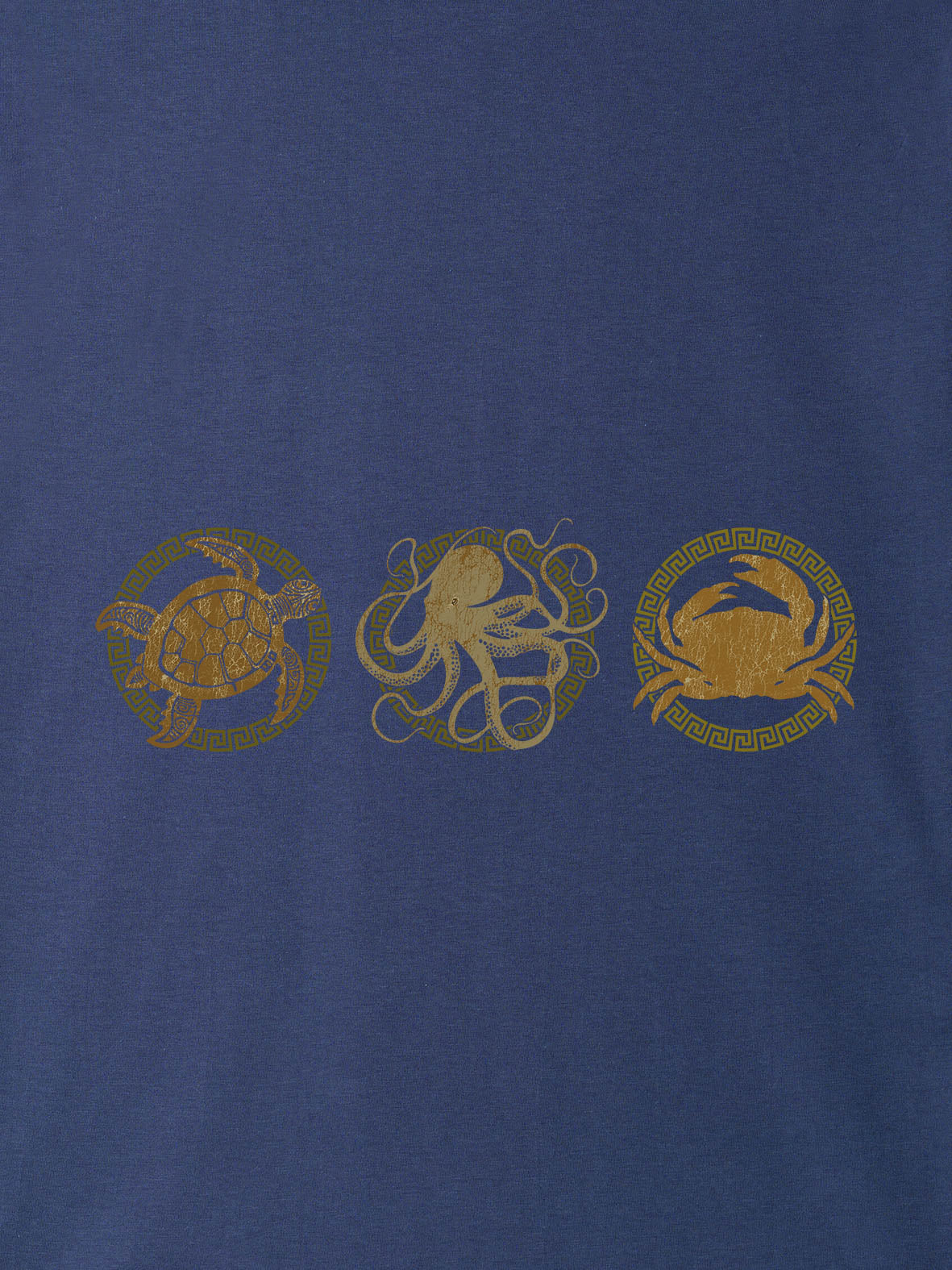 Abstract Sea Turtle Panel Print - T-Shirts