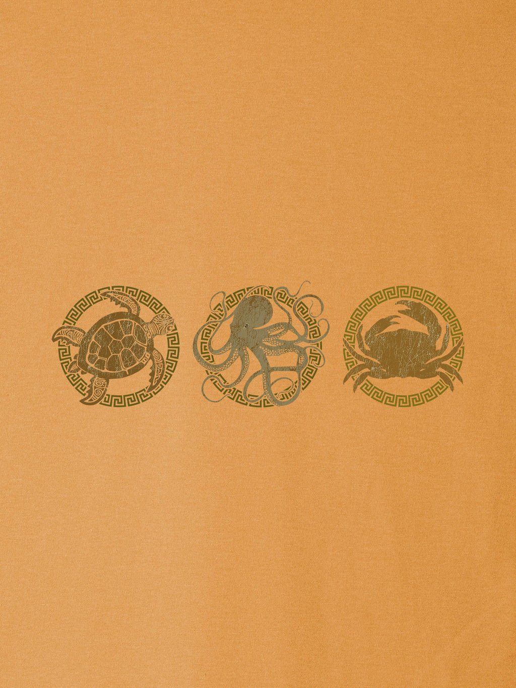 Abstract Sea Turtle Panel Print - T-Shirts
