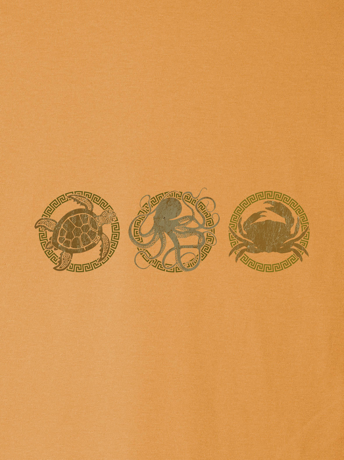 Abstract Sea Turtle Panel Print - T-Shirts