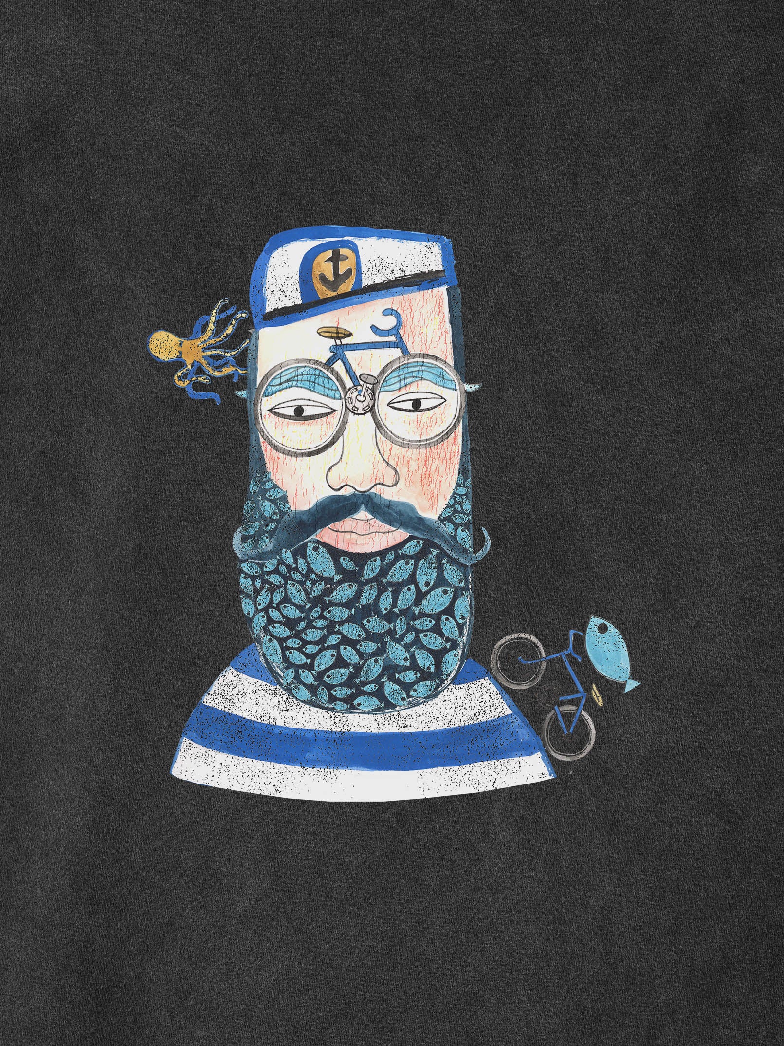 Ναυτικό Πορτρέτο Ναύτη - Μπλούζες Πετροπλυμένες