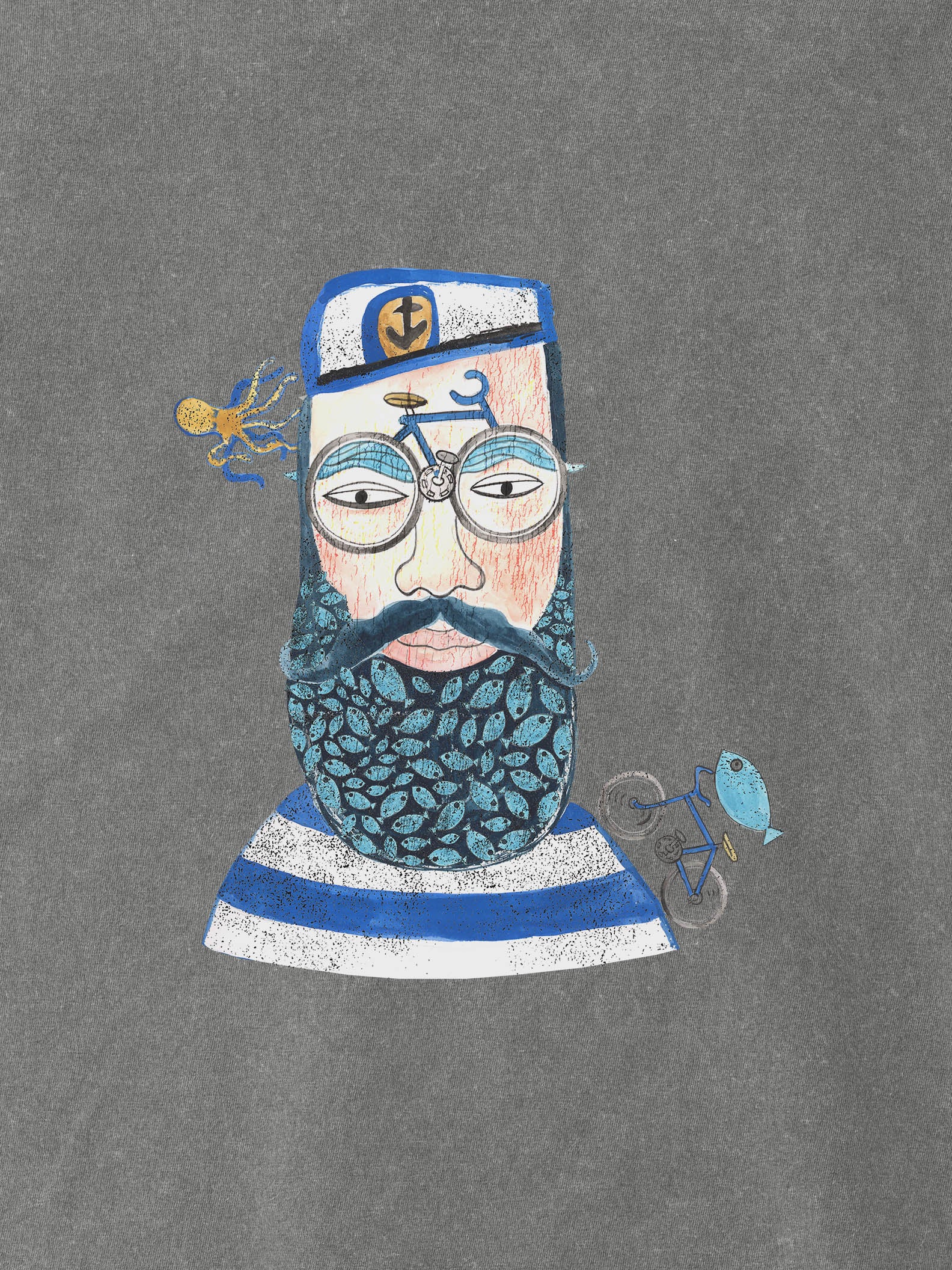 Ναυτικό Πορτρέτο Ναύτη - Μπλούζες Πετροπλυμένες