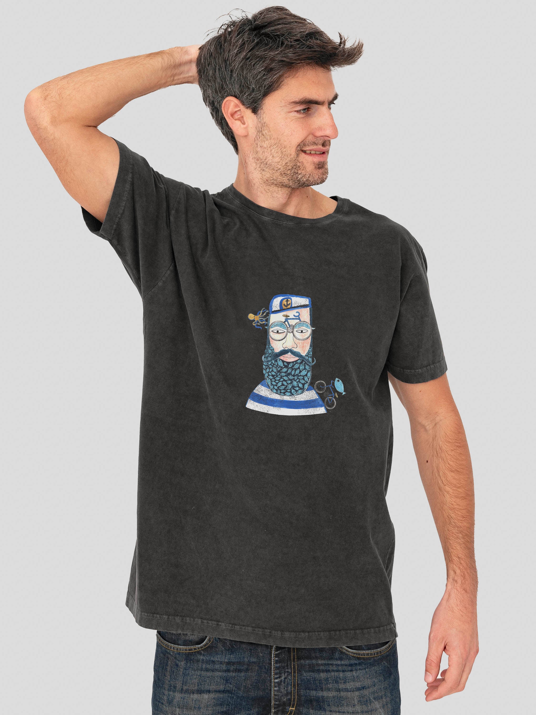 Ναυτικό Πορτρέτο Ναύτη - Μπλούζες Πετροπλυμένες