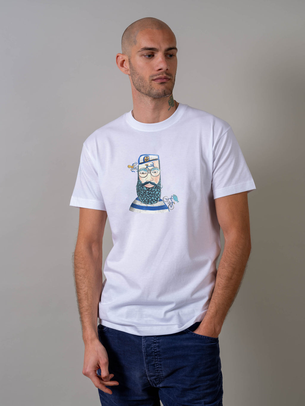 Sailor Portrait Nautical - T-Shirts