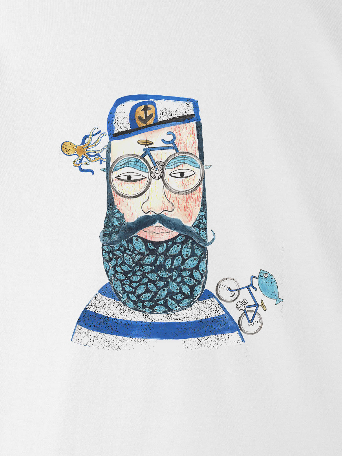 Sailor Portrait Nautical - T-Shirts