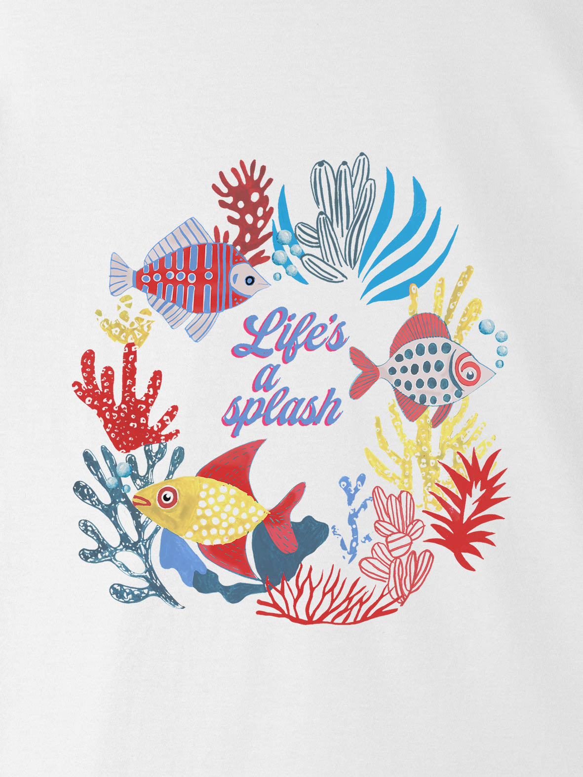 Life’s a Splash Ocean Fish & Coral - T-Shirts