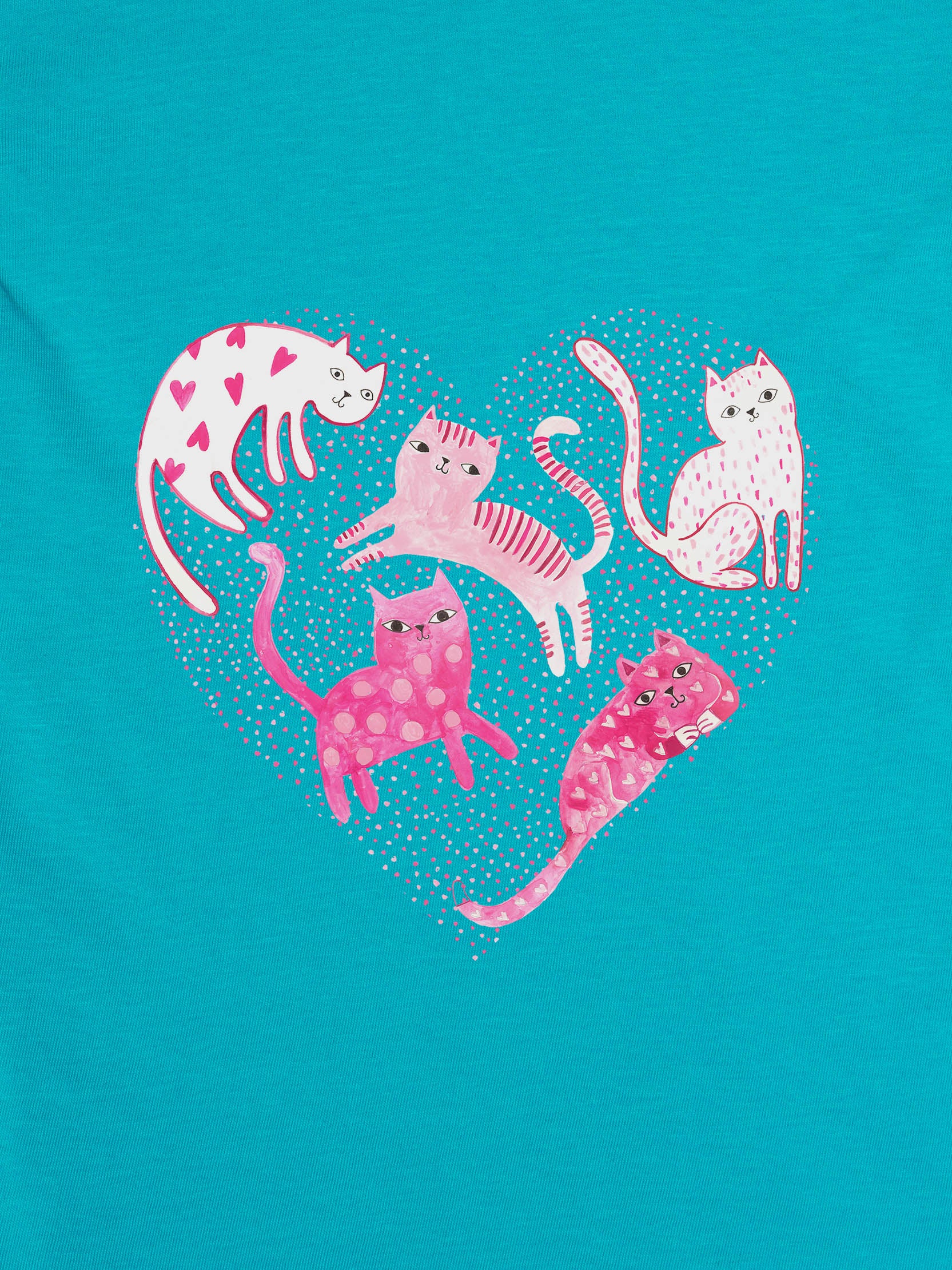 Pink Sea Creatures Heart Doodle - T-Shirts
