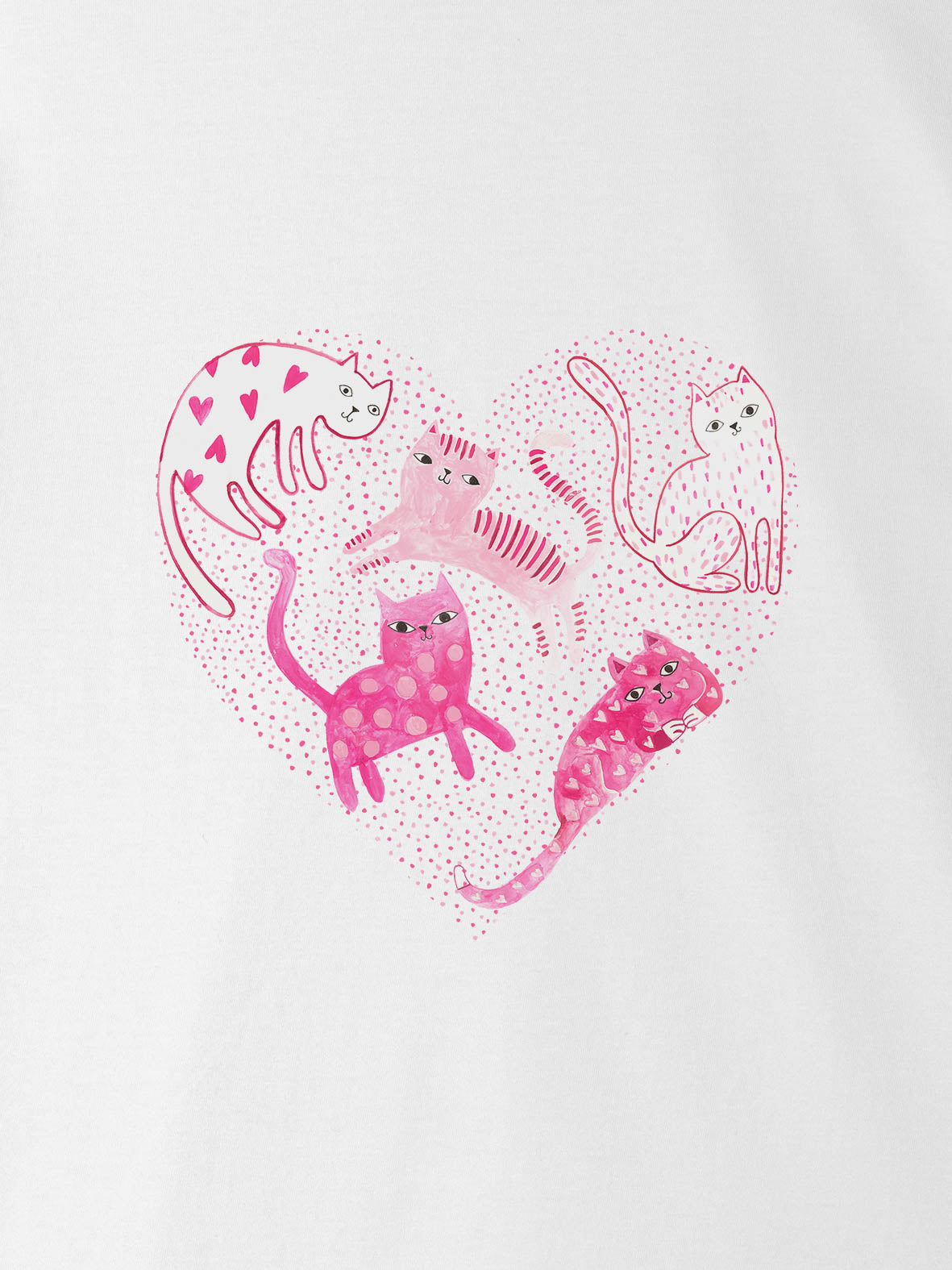 Pink Sea Creatures Heart Doodle - T-Shirts