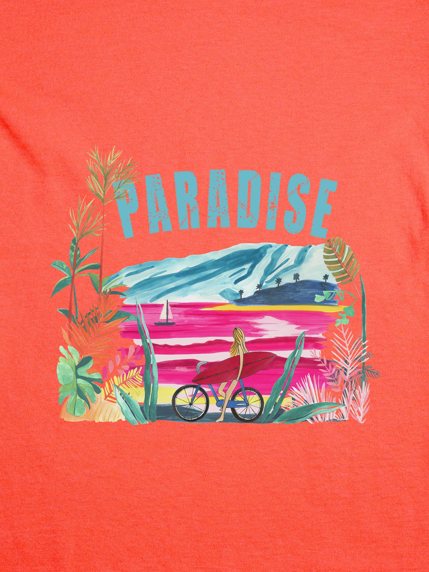PARADISE Beach Bicycle & Palms - T-Shirts