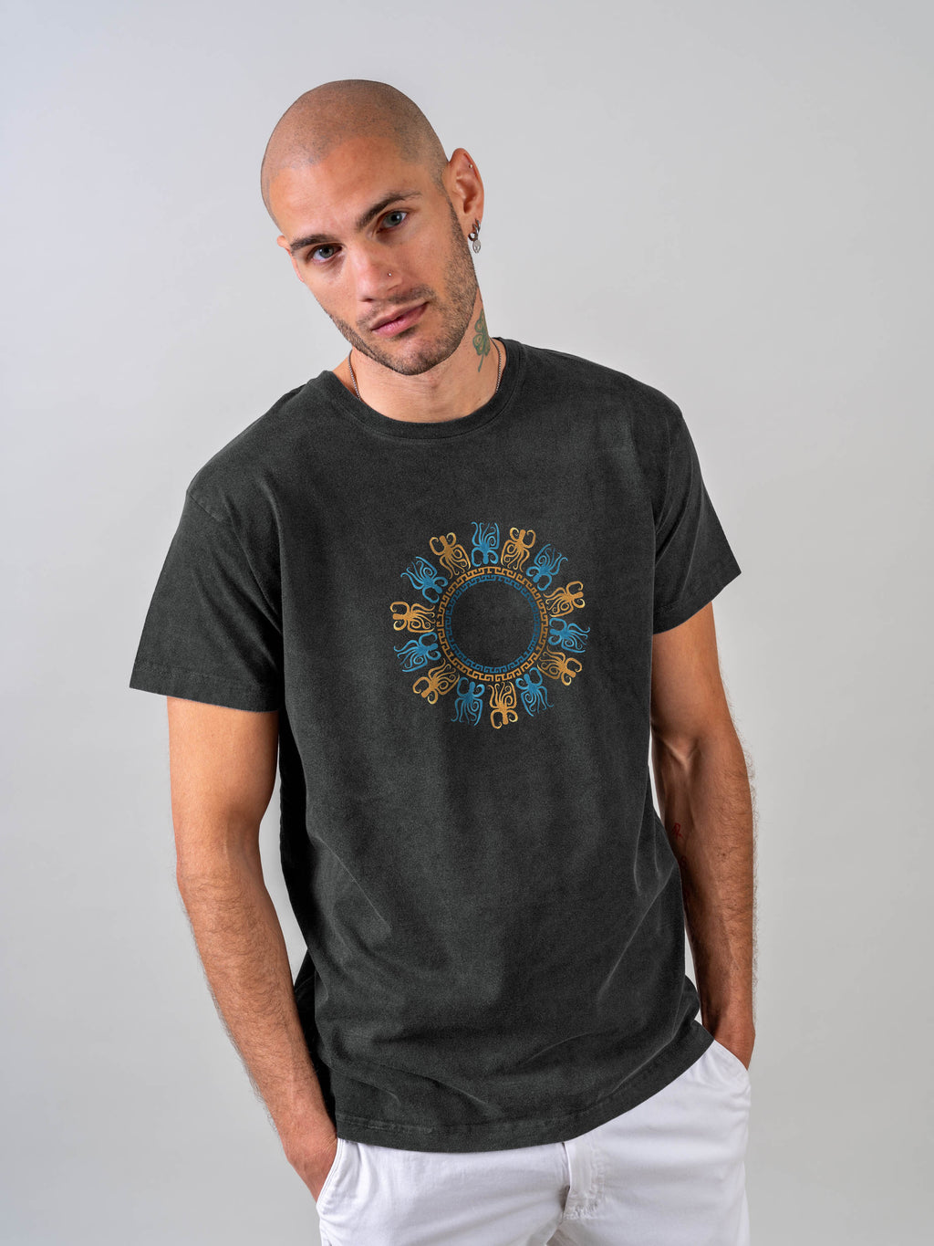 Octopus Mandala Coastal - Stonewashed T-Shirts