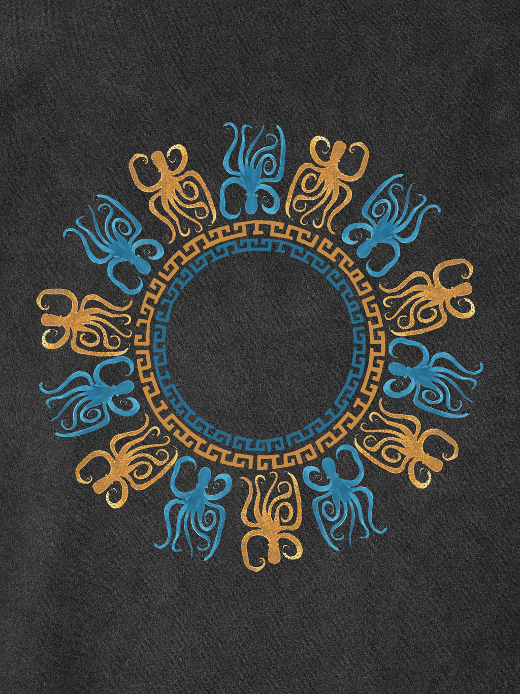 Octopus Mandala Coastal - Stonewashed T-Shirts