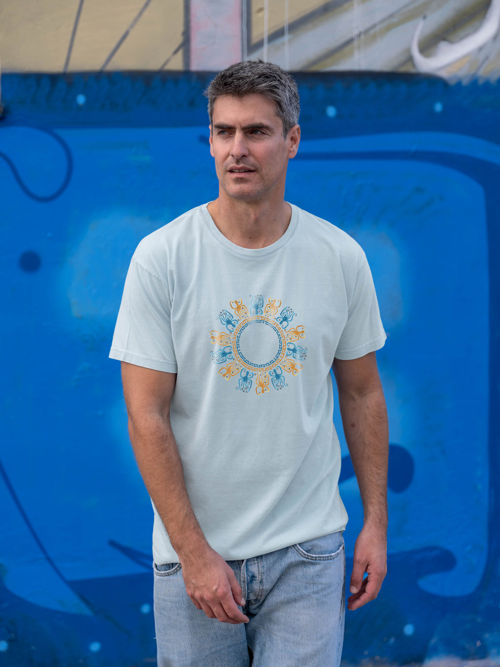 Octopus Mandala Coastal - Stonewashed T-Shirts