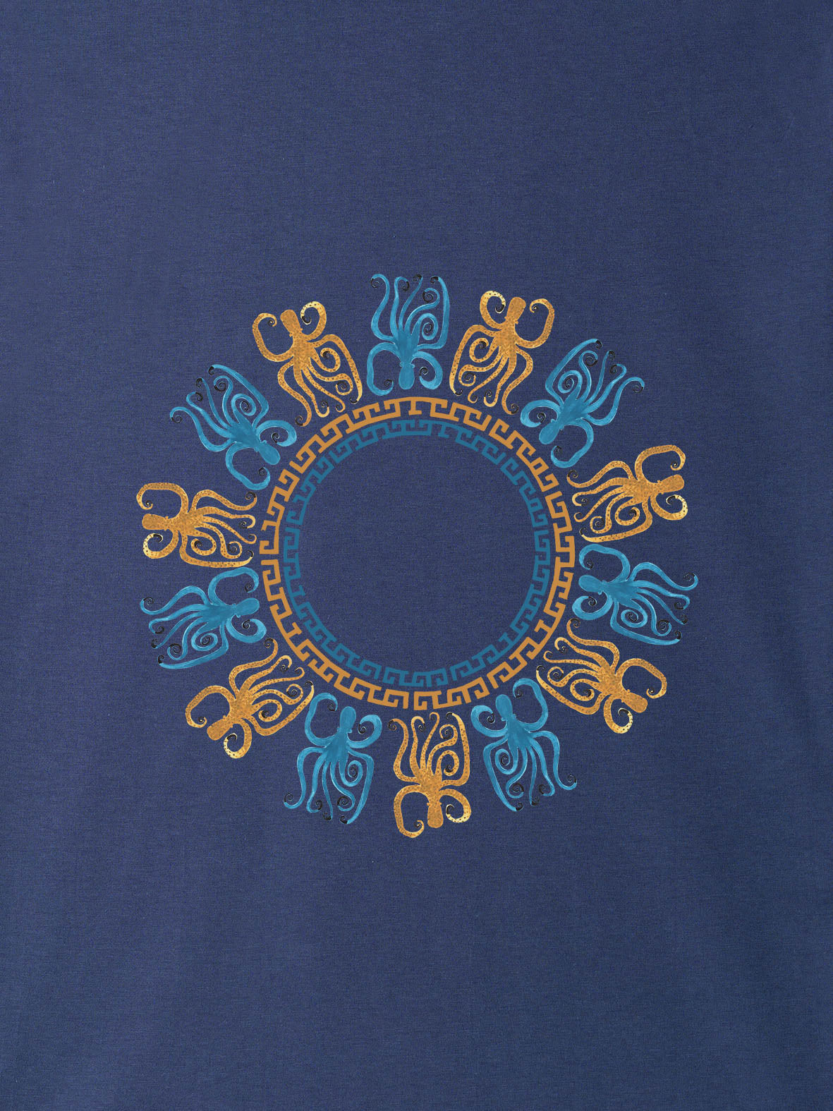 Octopus Mandala Coastal - T-Shirts
