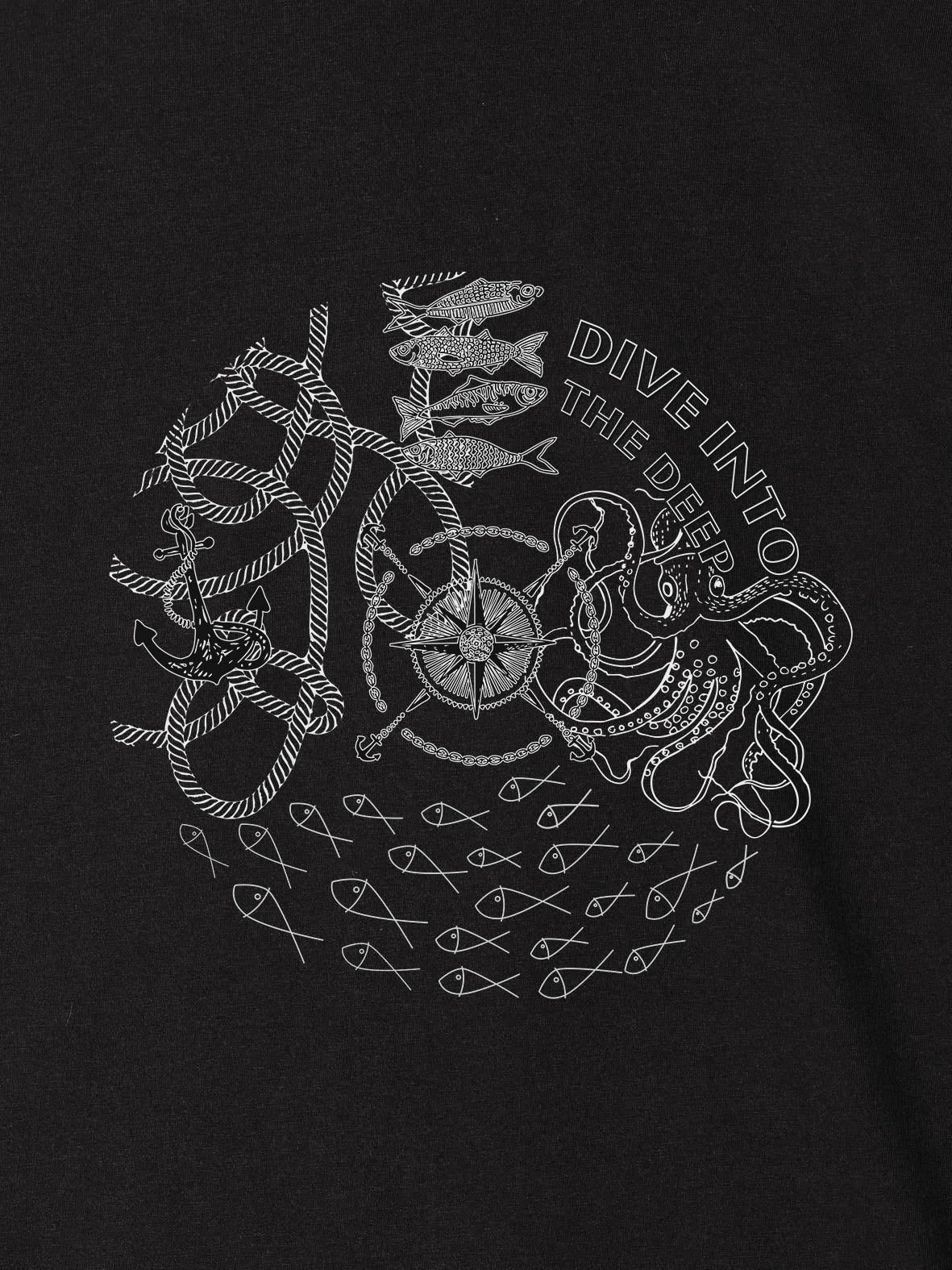 Vintage Nautical Map & Compass - T-Shirts