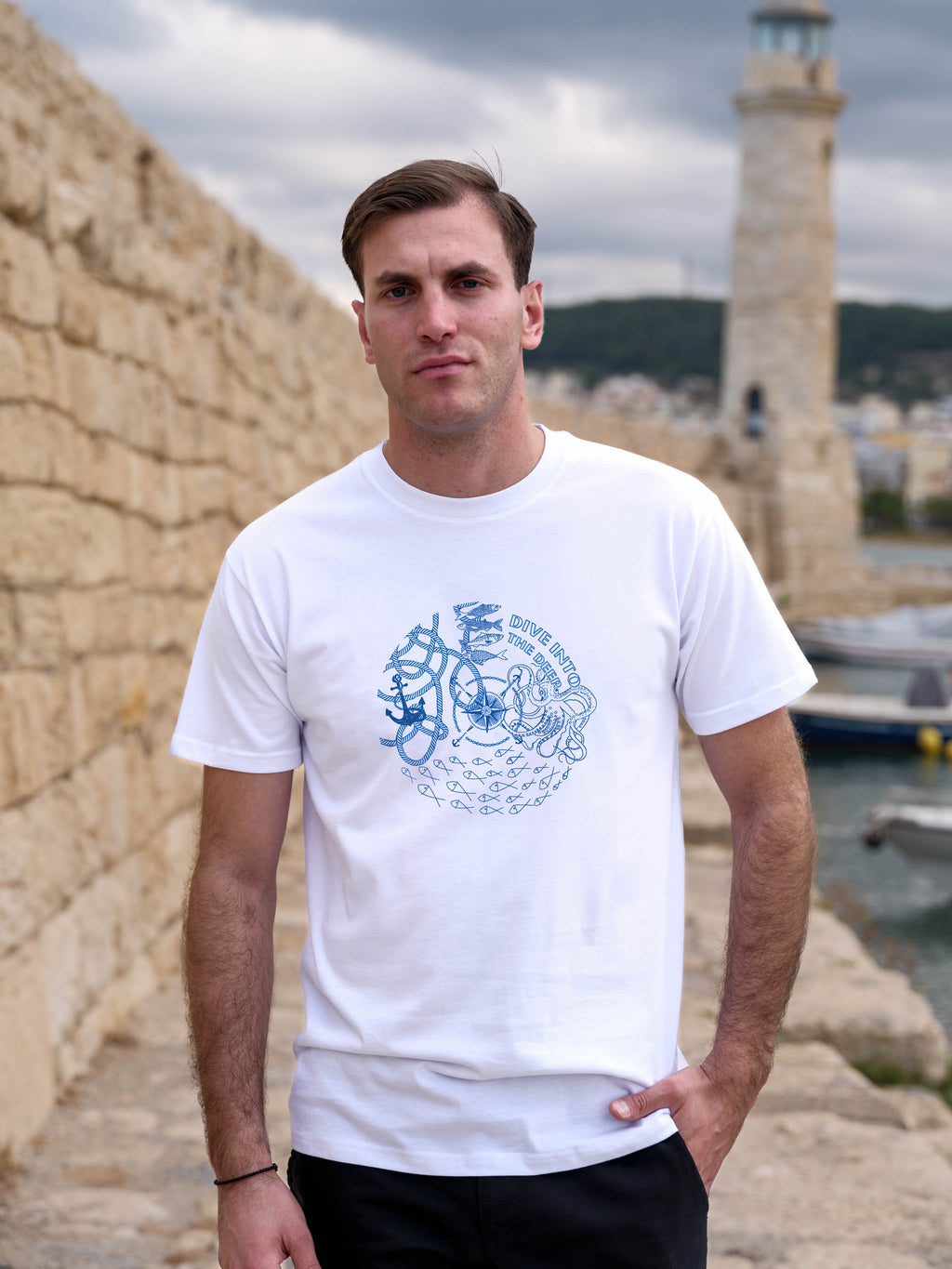 Vintage Nautical Map & Compass - T-Shirts