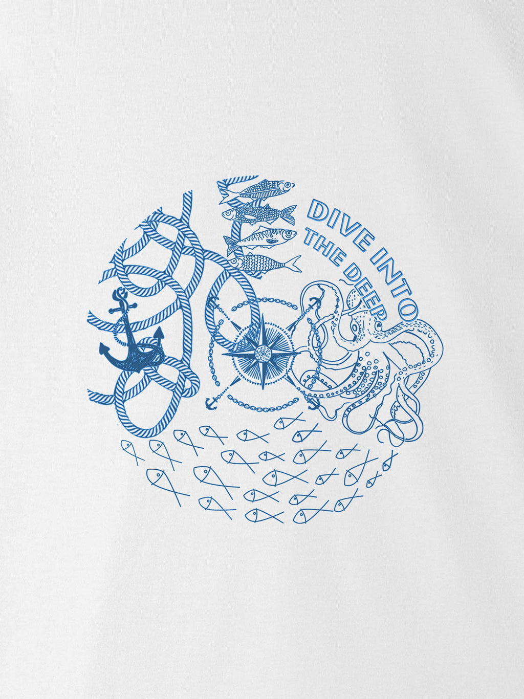 Vintage Nautical Map & Compass - T-Shirts