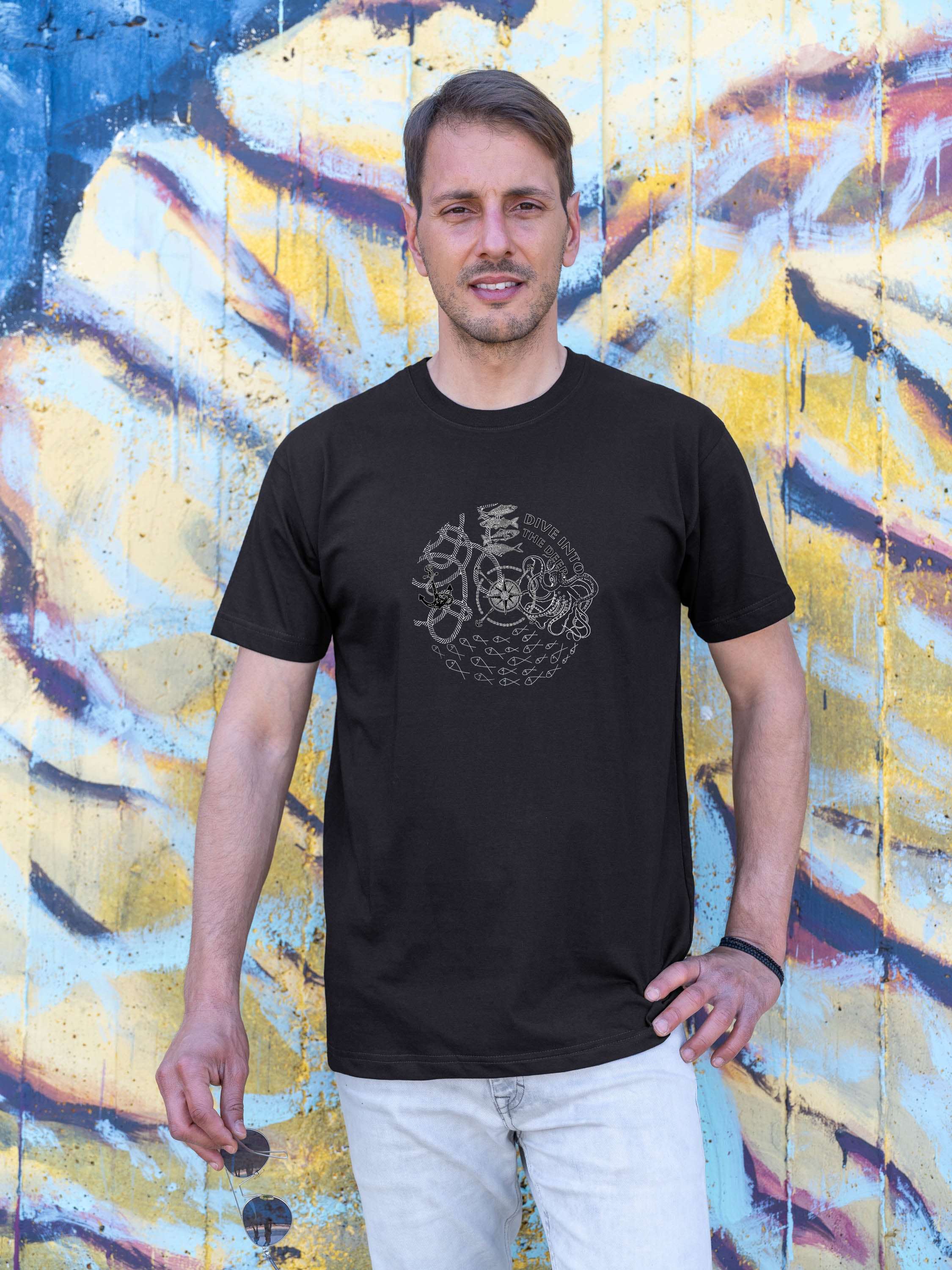 Vintage Nautical Map & Compass - T-Shirts