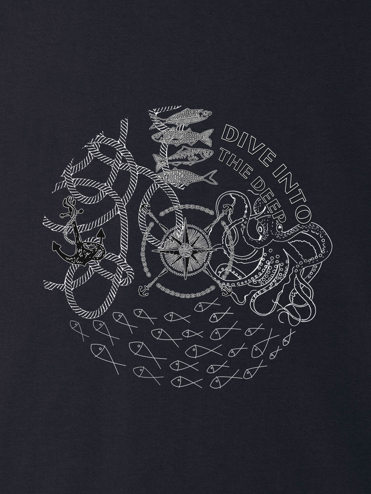 Vintage Nautical Map & Compass - T-Shirts