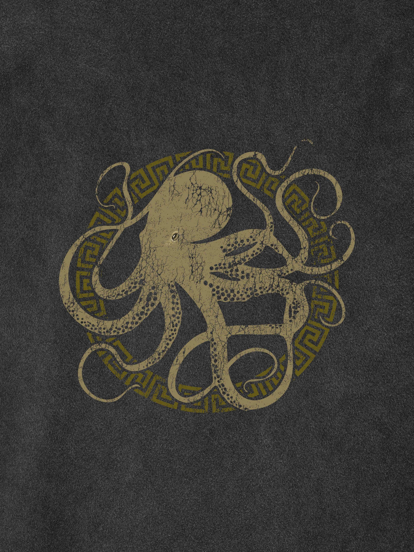 Minimal Σχέδιο Περιγράμματος Χταποδιού - Μπλούζες Πετροπλυμένες