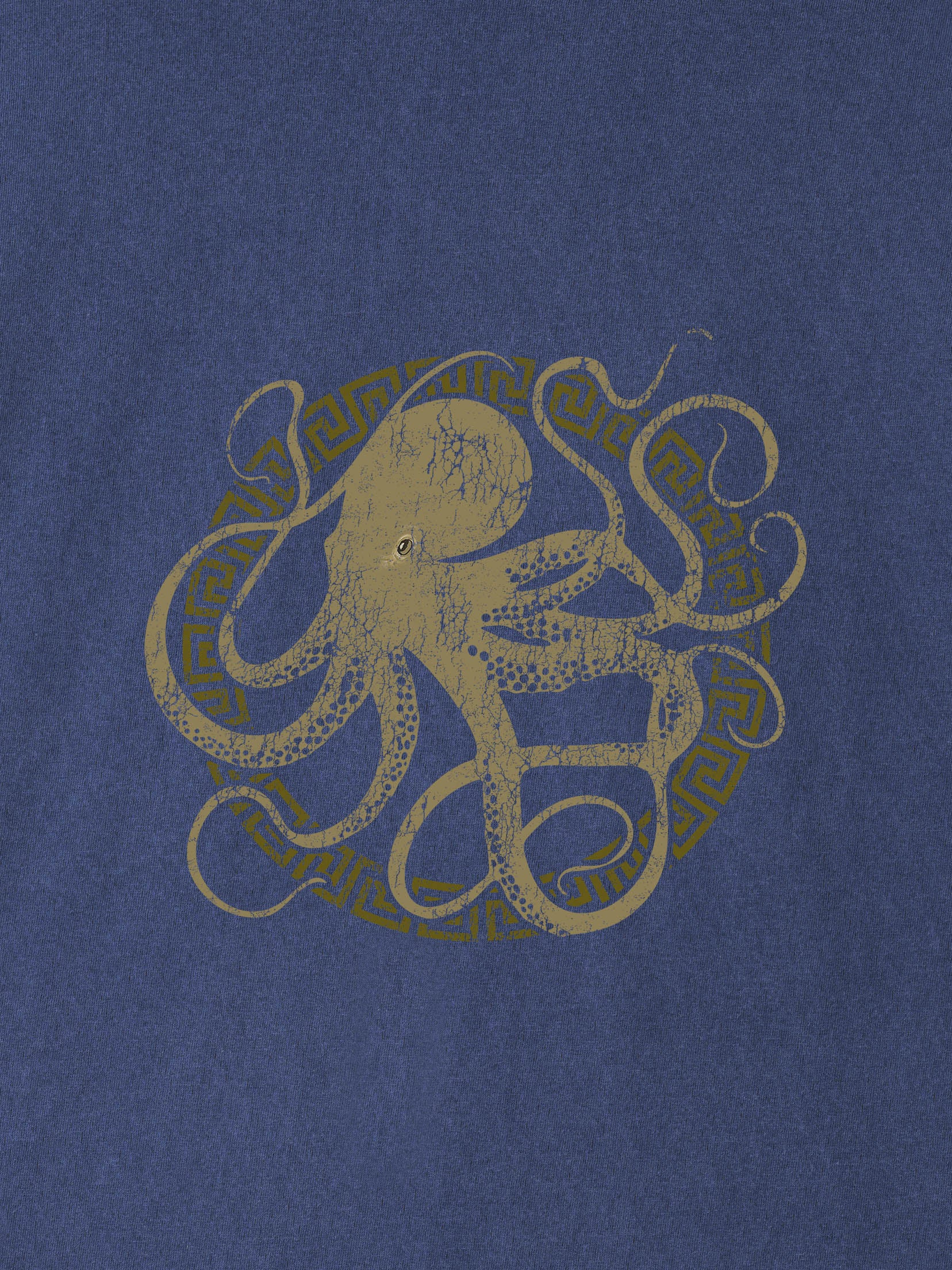 Minimal Σχέδιο Περιγράμματος Χταποδιού - Μπλούζες Πετροπλυμένες