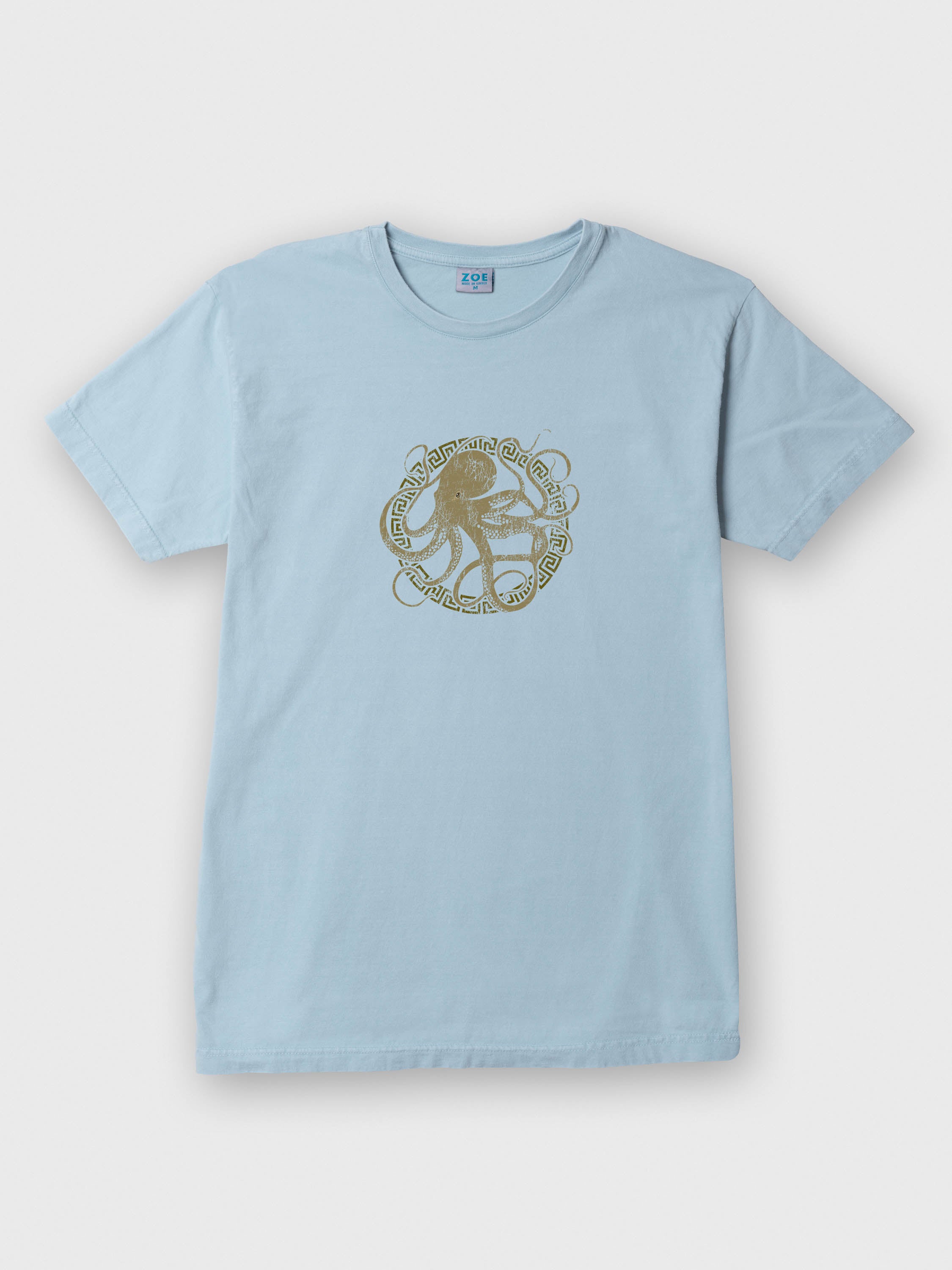 Minimal Σχέδιο Περιγράμματος Χταποδιού - Μπλούζες Πετροπλυμένες