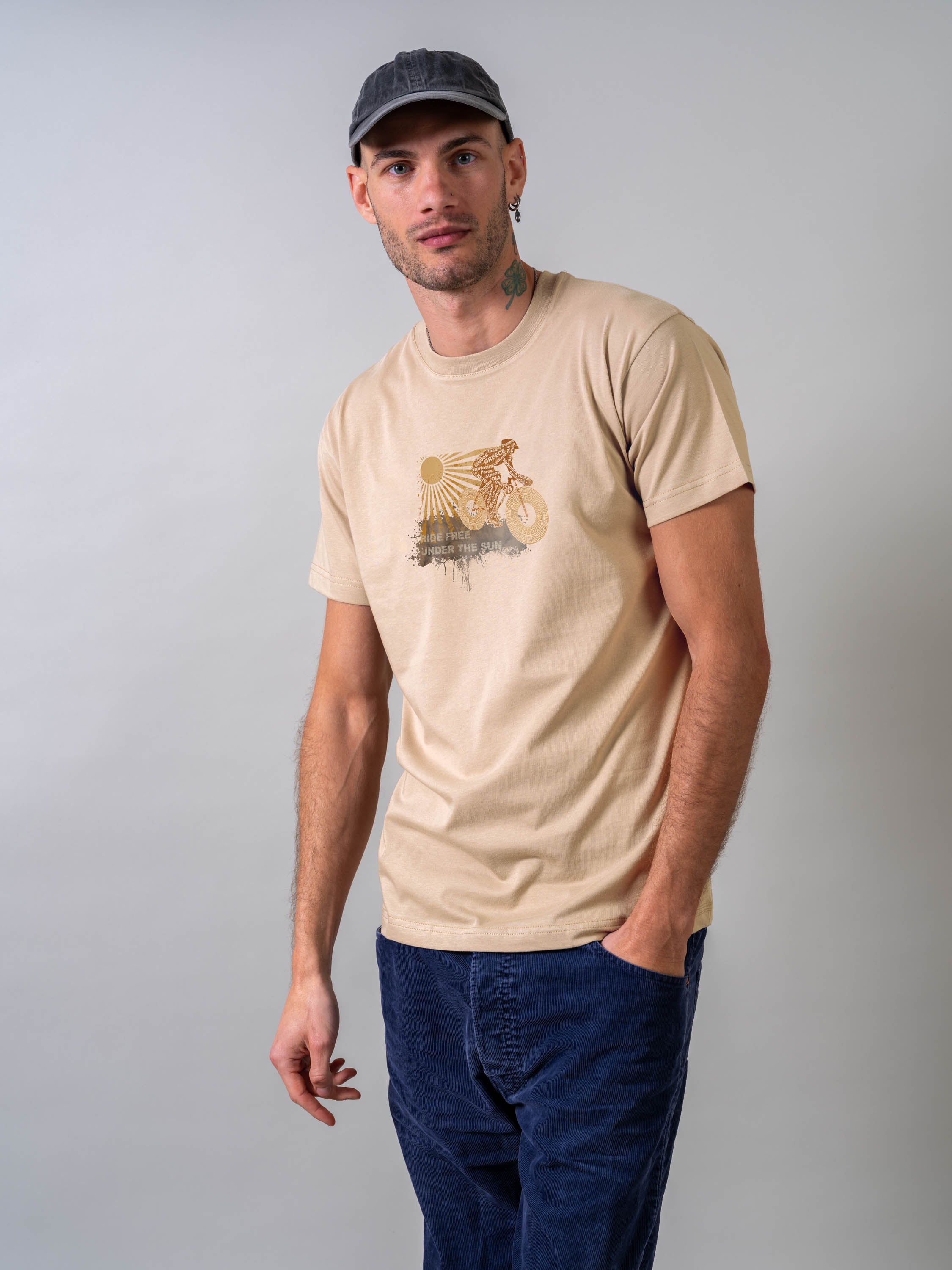 “Ride Free Under the Sun” Σχέδιο Ποδήλατο - Μπλούζες
