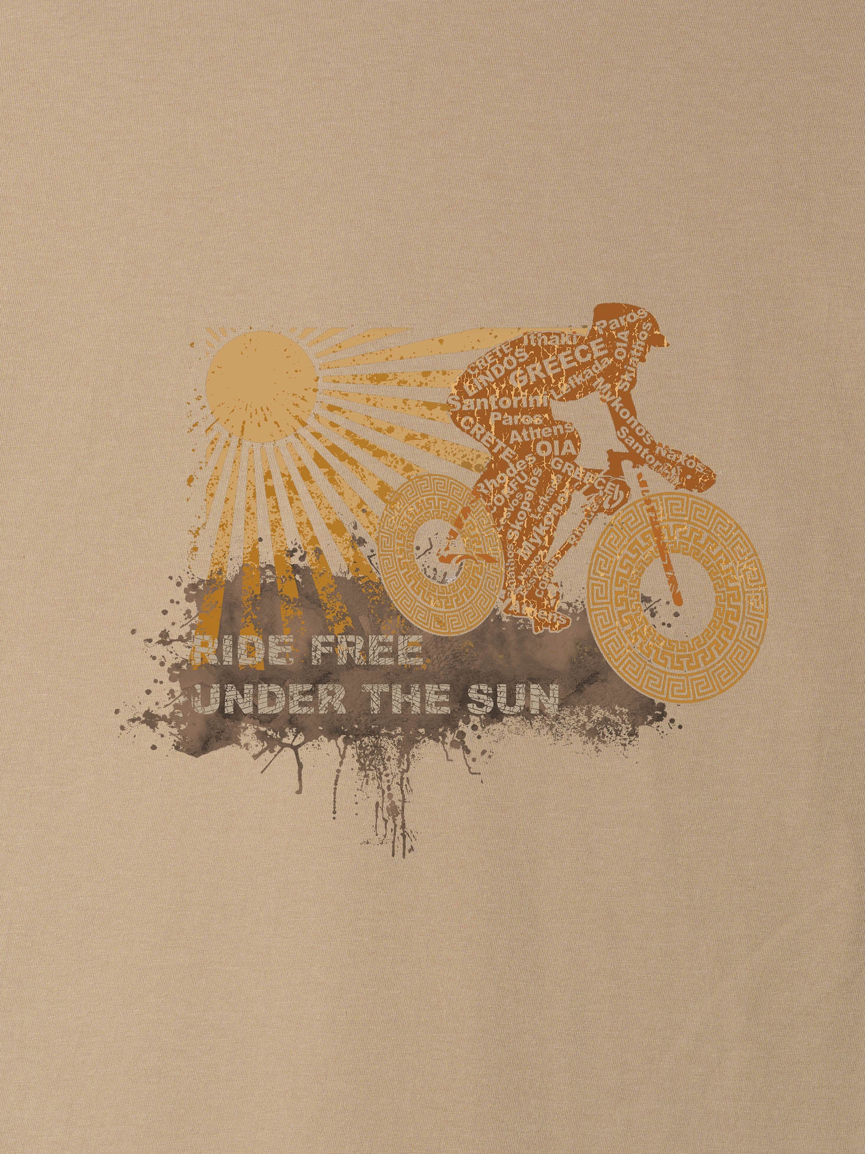 Ride Free Under the Sun Bicycle - T-Shirts