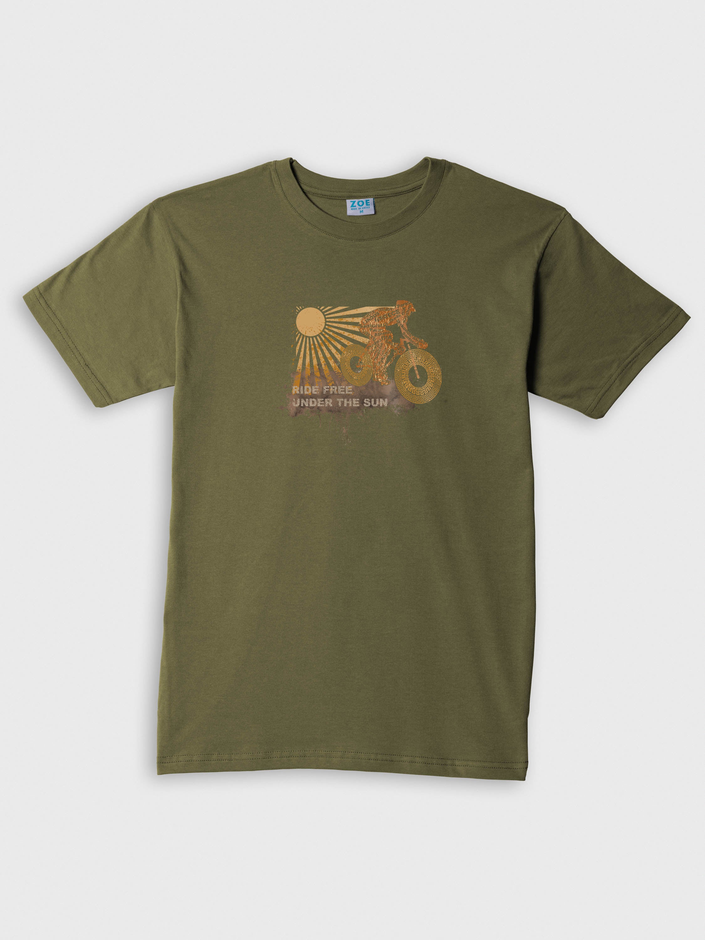 Ride Free Under the Sun Bicycle - T-Shirts