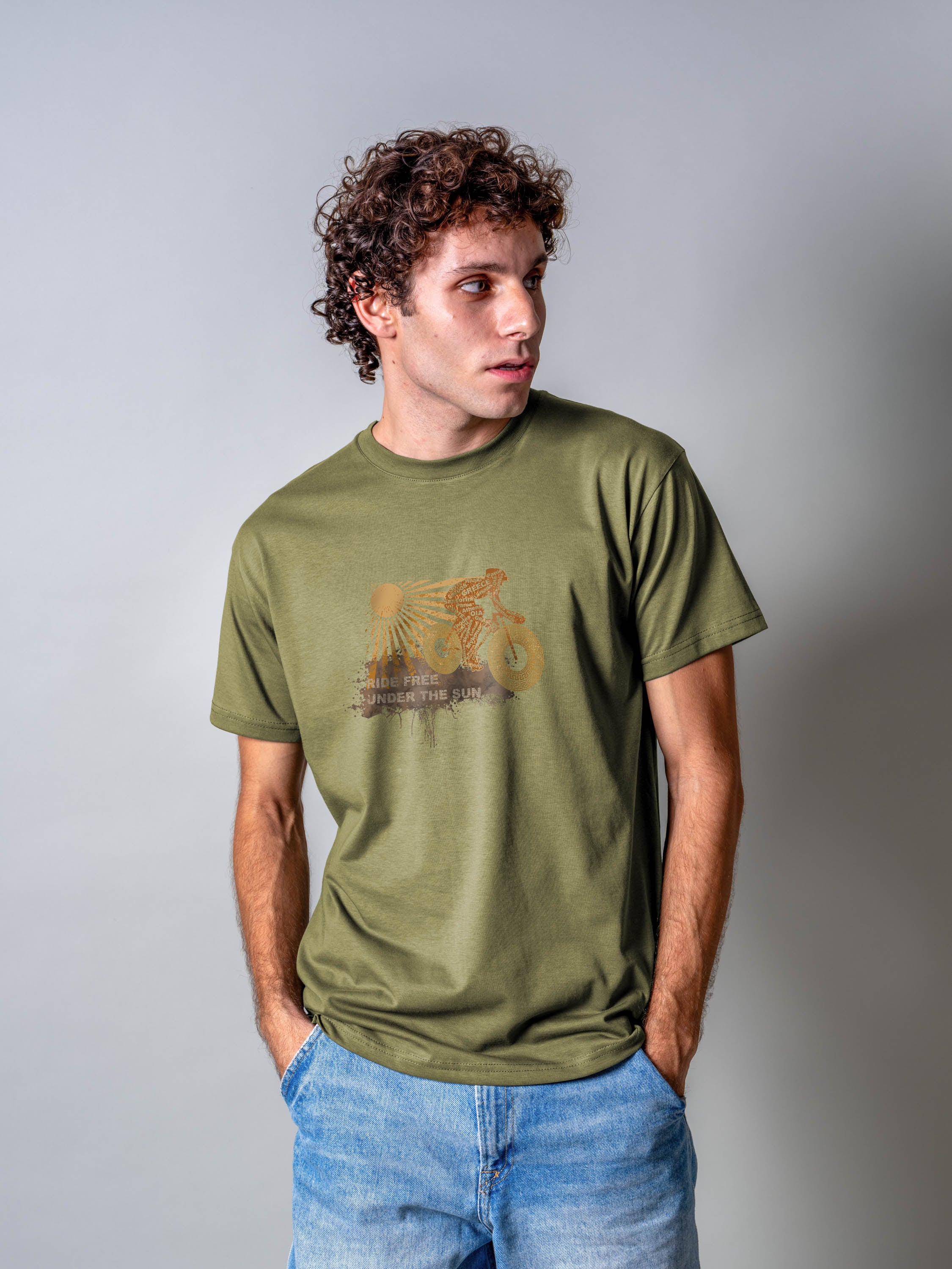 “Ride Free Under the Sun” Σχέδιο Ποδήλατο - Μπλούζες