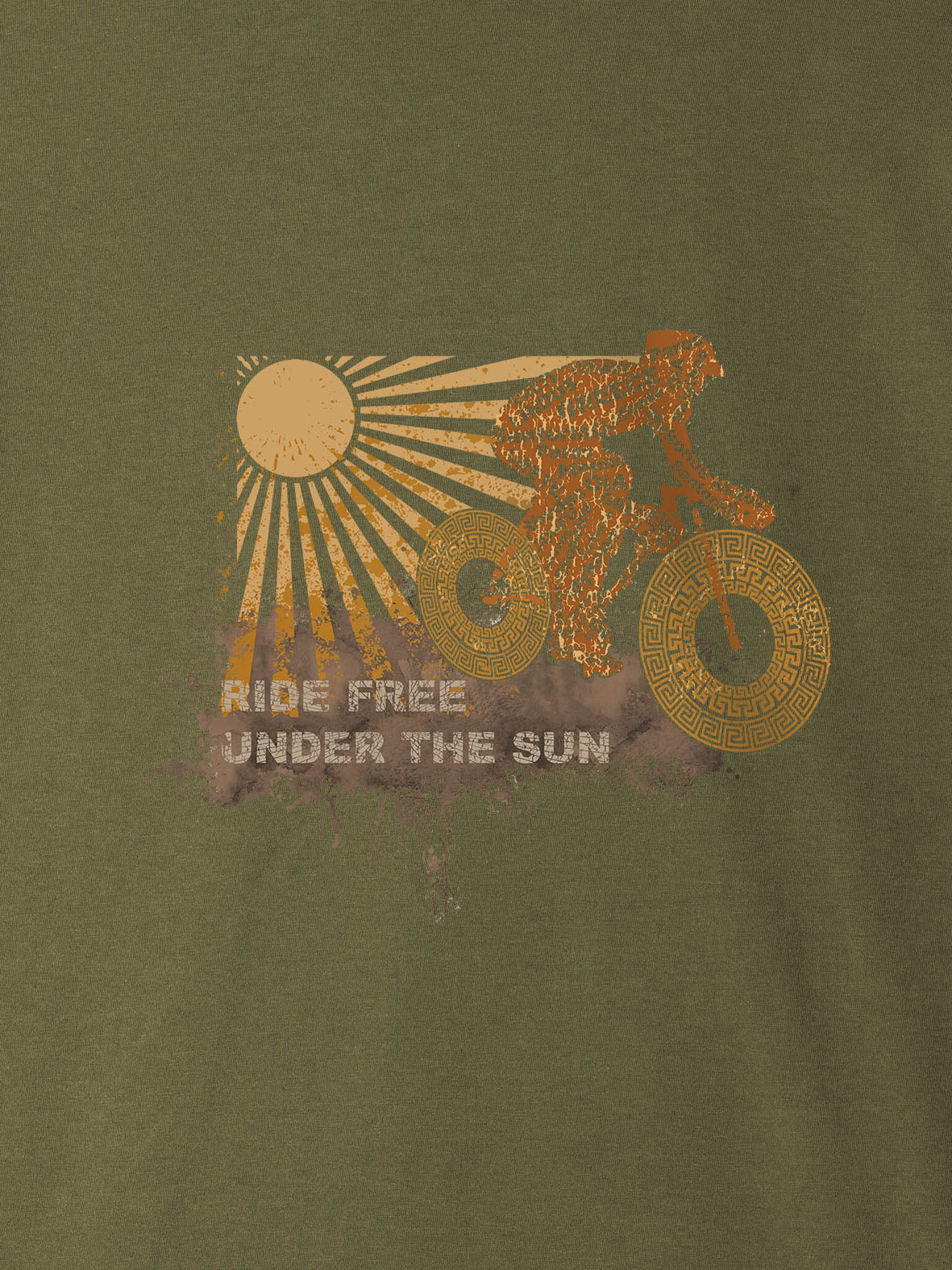 “Ride Free Under the Sun” Σχέδιο Ποδήλατο - Μπλούζες