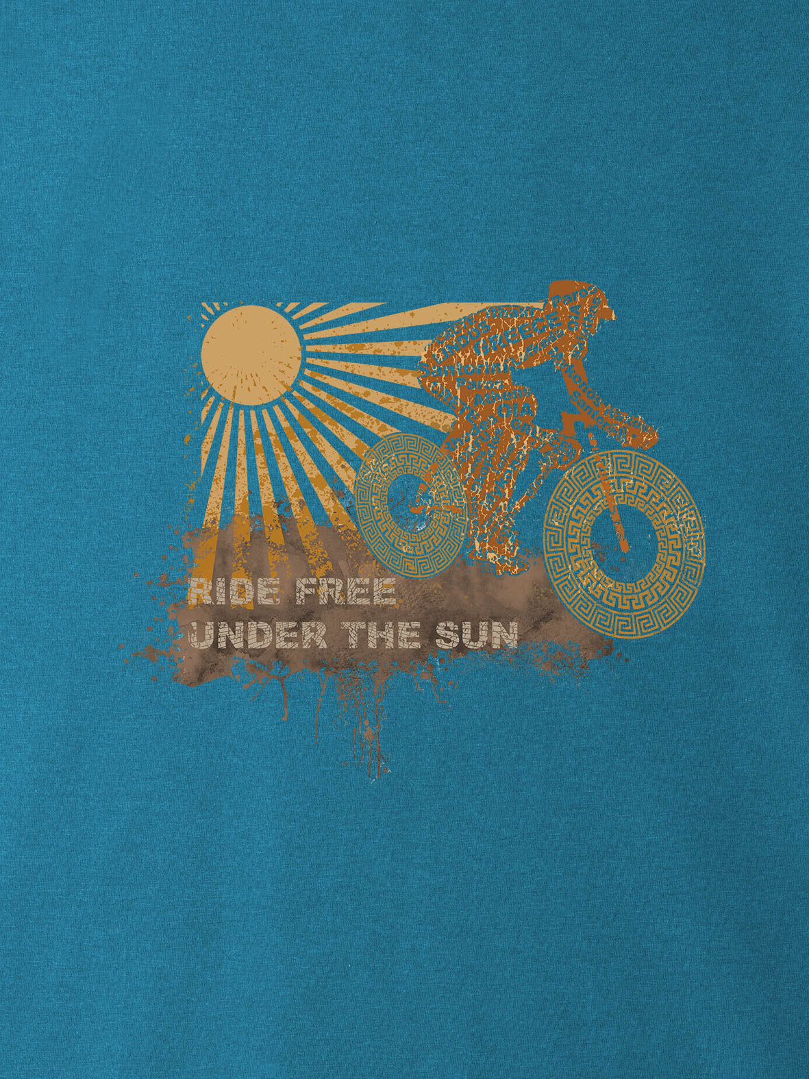 Ride Free Under the Sun Bicycle - T-Shirts