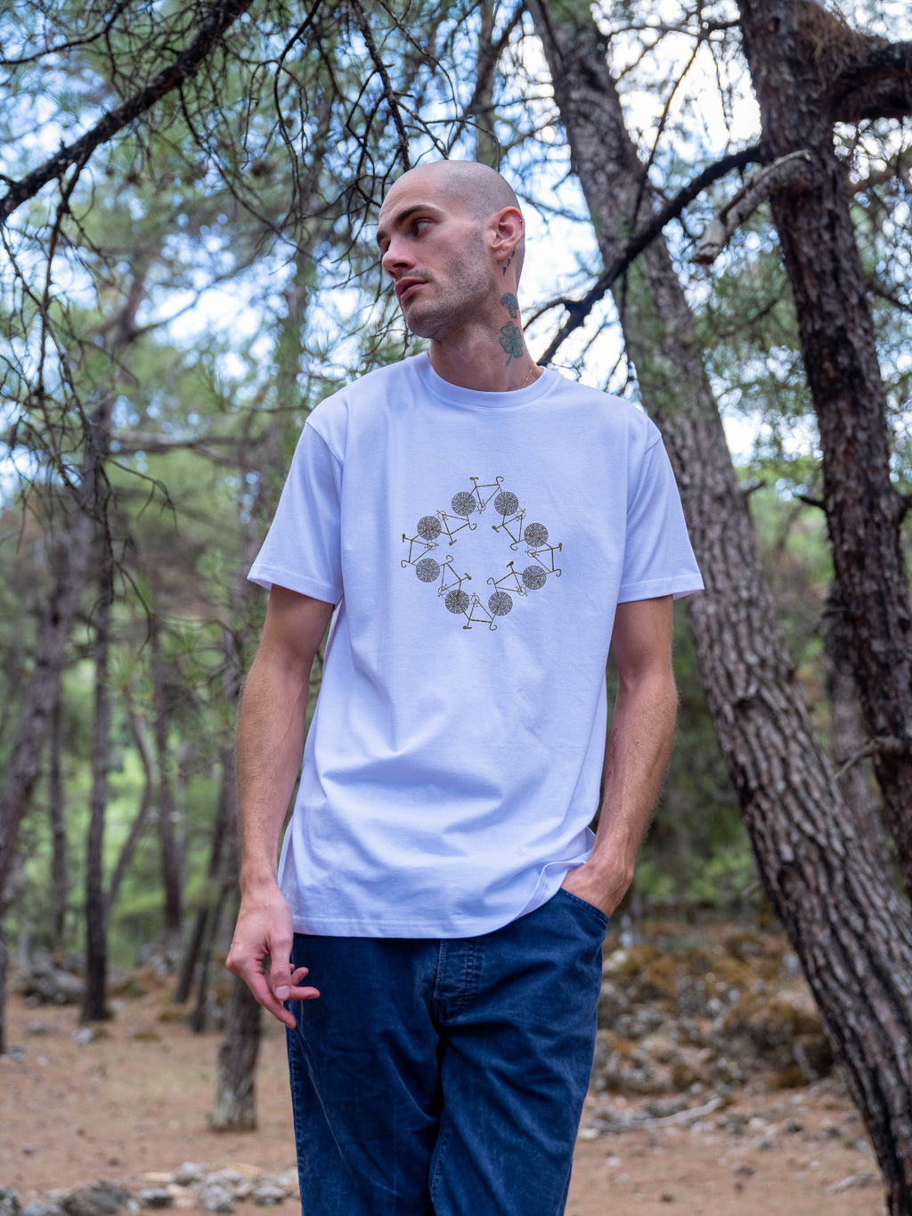 Handprint Circle Abstract - T-Shirts