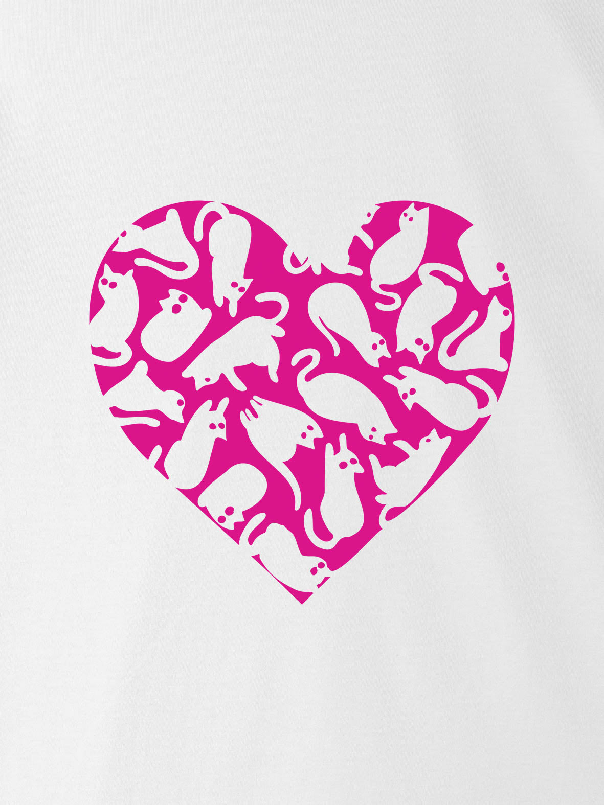 Pink Fish Heart Pattern - T-Shirts