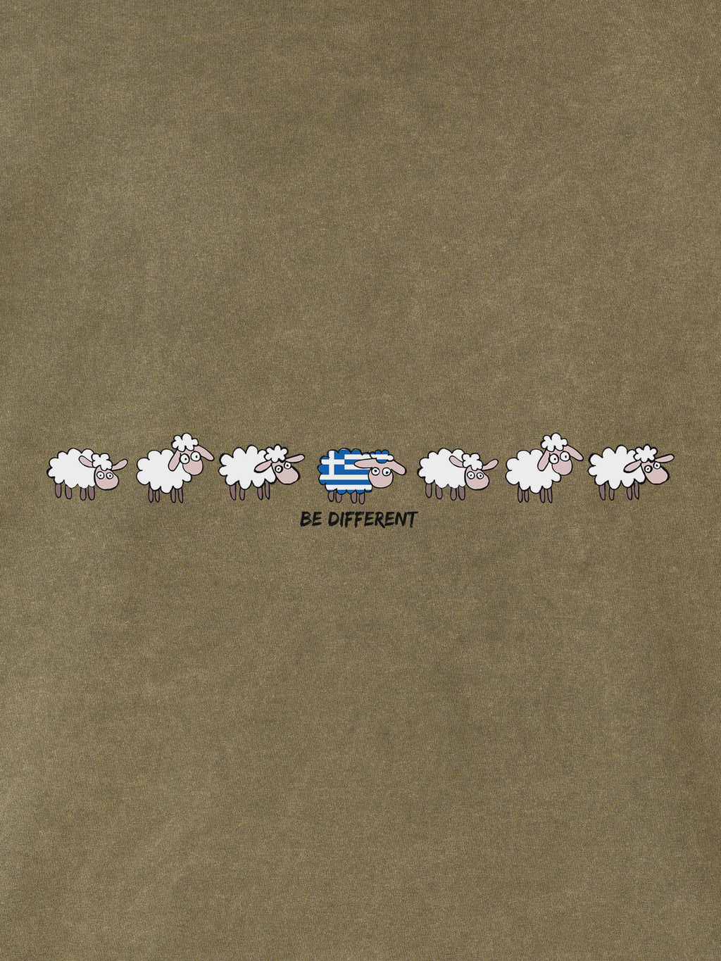 Αστείο Σχέδιο Πρόβατα σε Σειρά - Μπλούζες Πετροπλυμένες