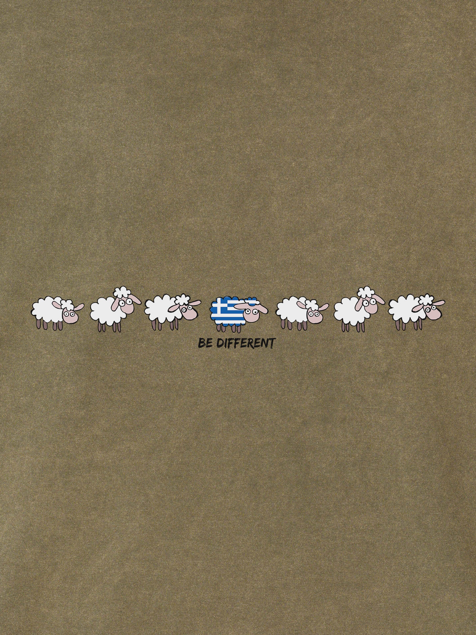 Αστείο Σχέδιο Πρόβατα σε Σειρά - Μπλούζες Πετροπλυμένες