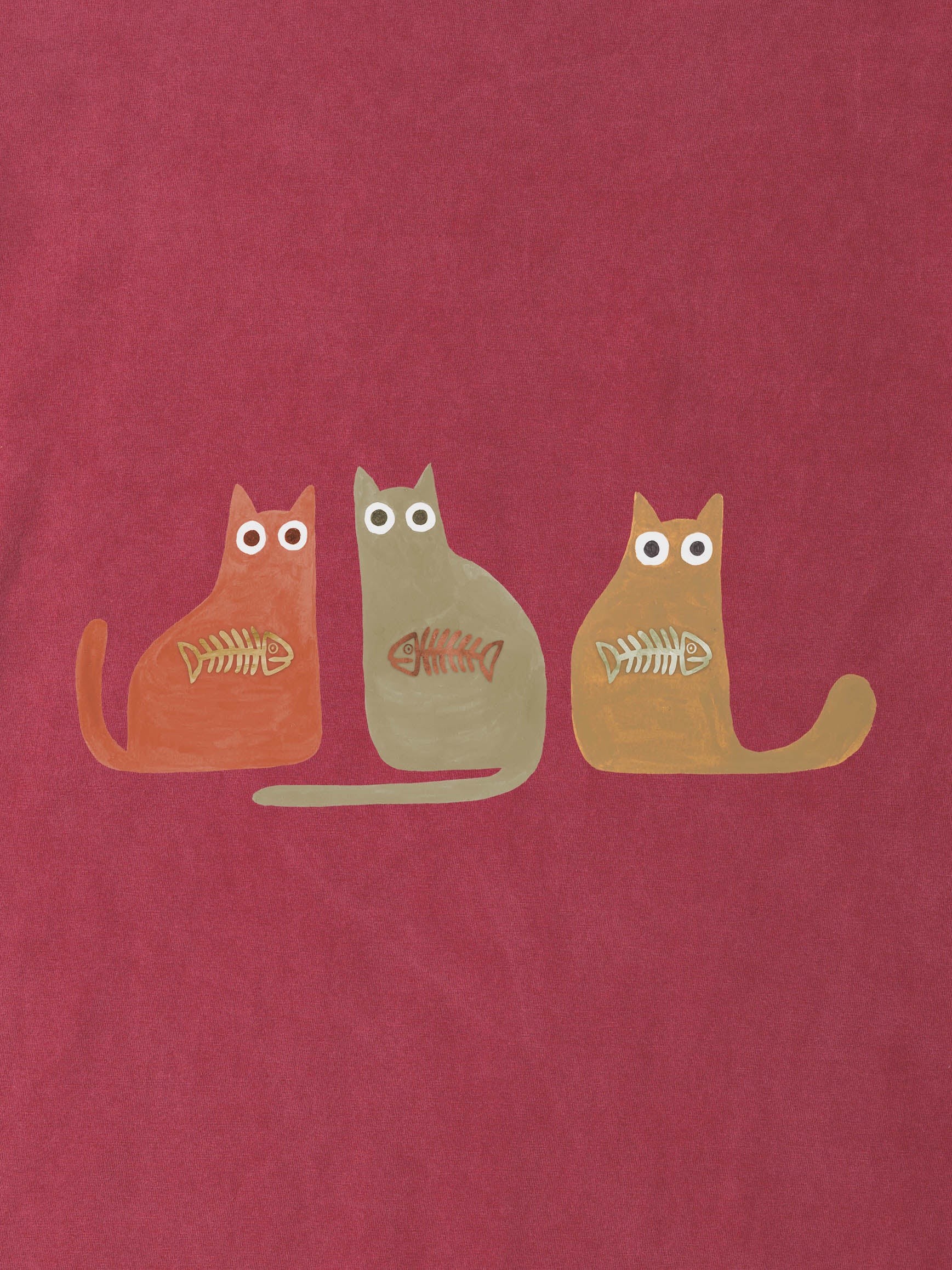 Σχέδιο Τριάδα “Fish Bones” Χαρακτήρες - Μπλούζες Πετροπλυμένες