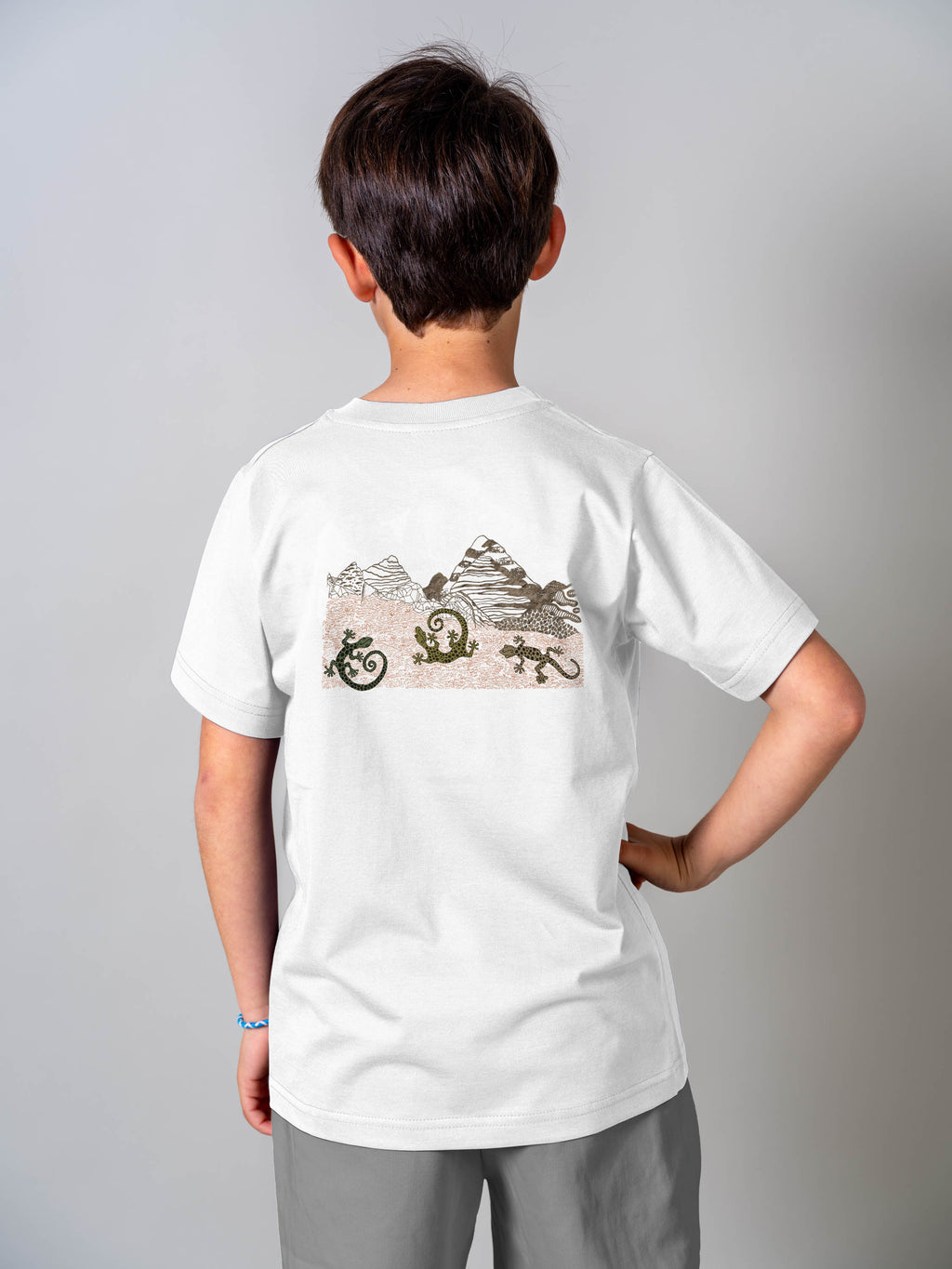 Mountain & Lizards Doodle Landscape - T-Shirts